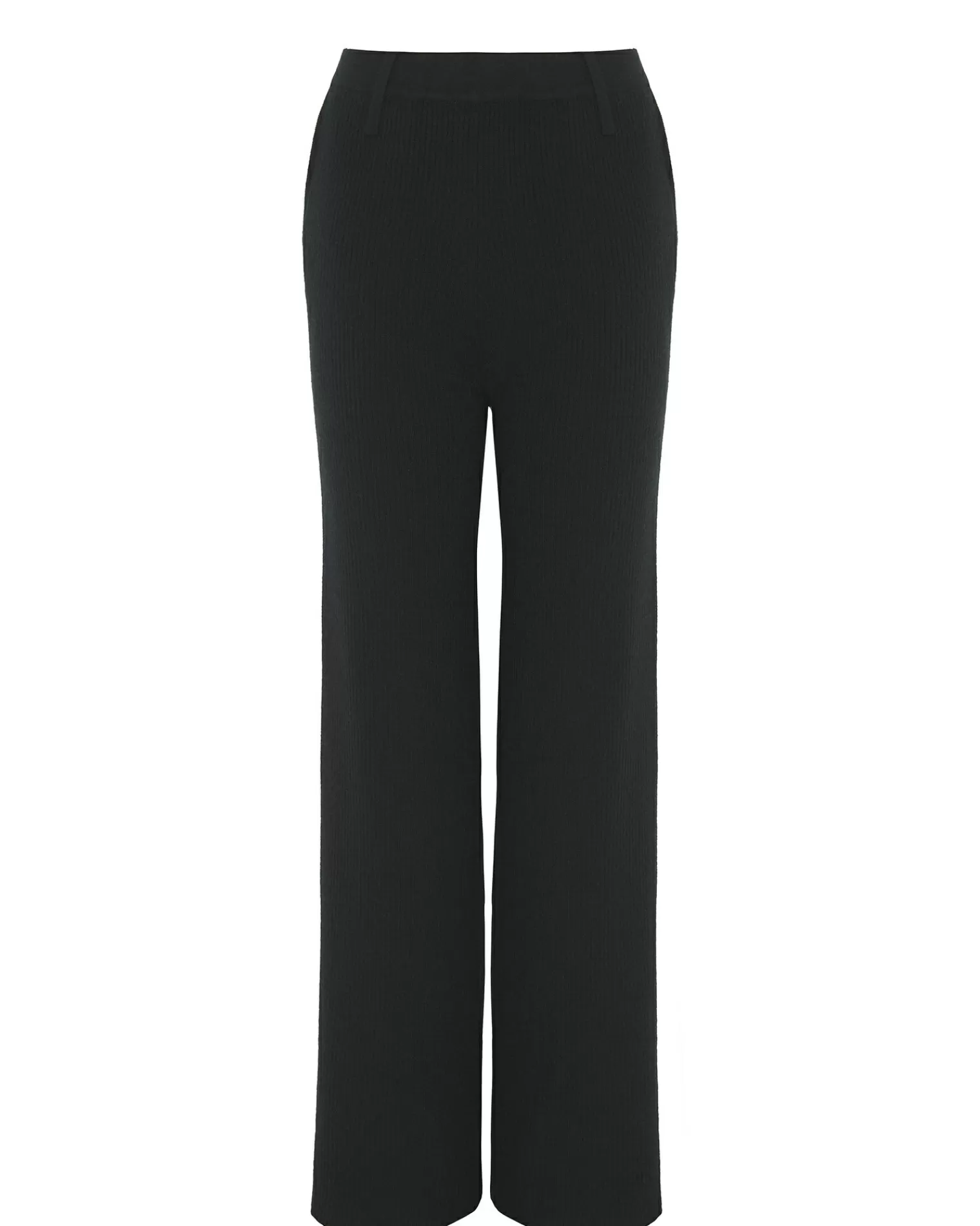 Kujten Pants & Shorts>High Waist Cashmere Pants Noir