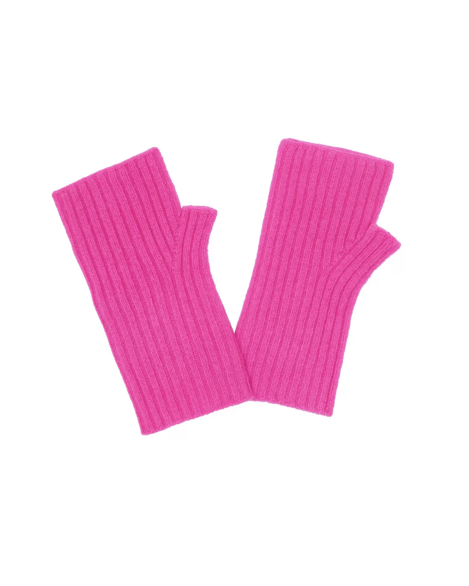 Kujten Gloves & Mittens>Kids Cashmere Mittens, 2-Threads Rose Neon