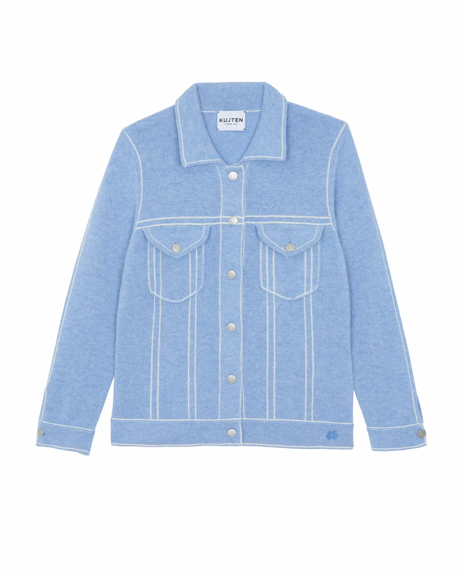 Kujten Jackets & Vests>Kids Long Sleeves Cashmere Jacket, 4-Threads Bleu Jeans