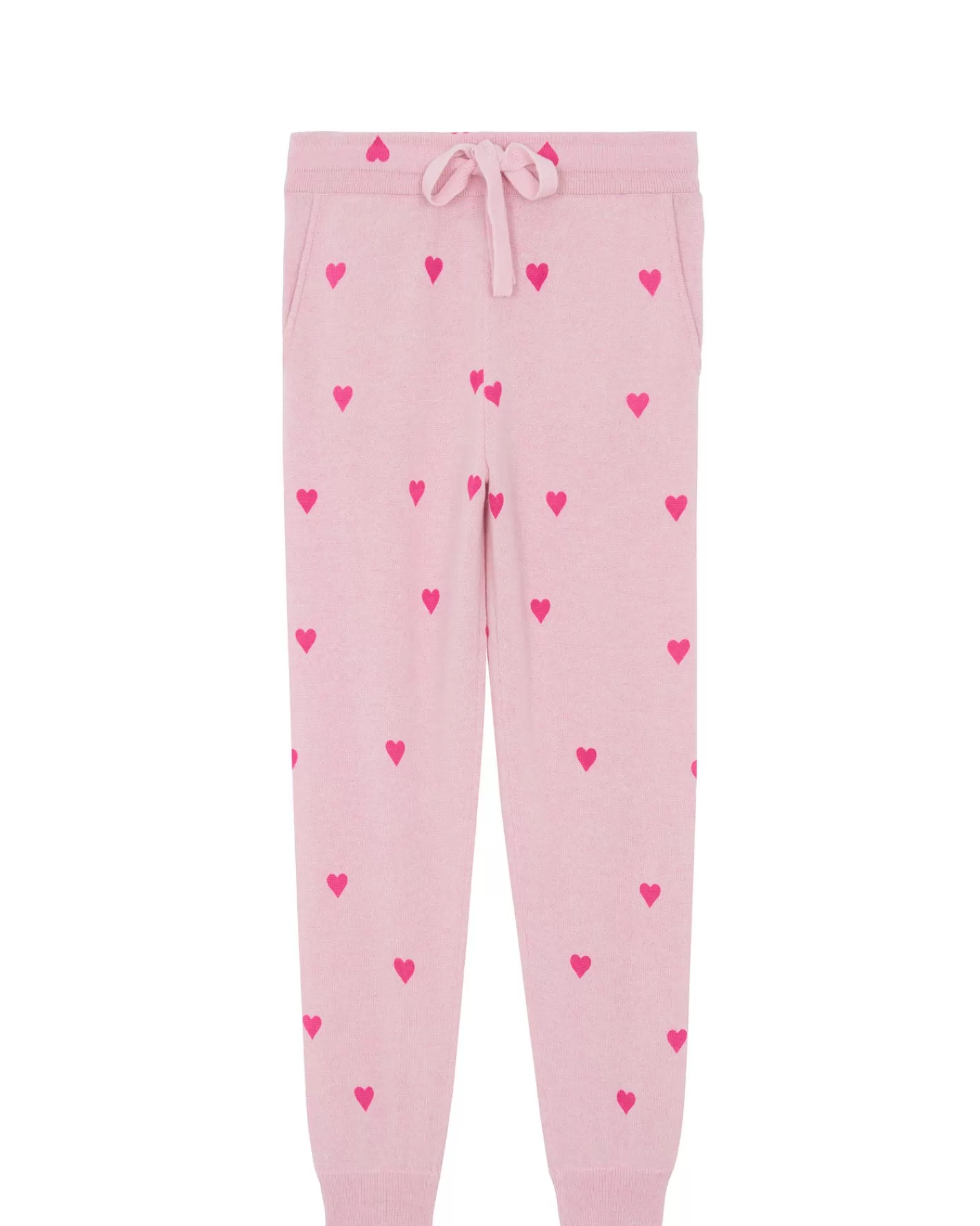 Kujten Jackets & Vests>Kids Printed Cashmere Joggers, 2-Threads Candy Pink