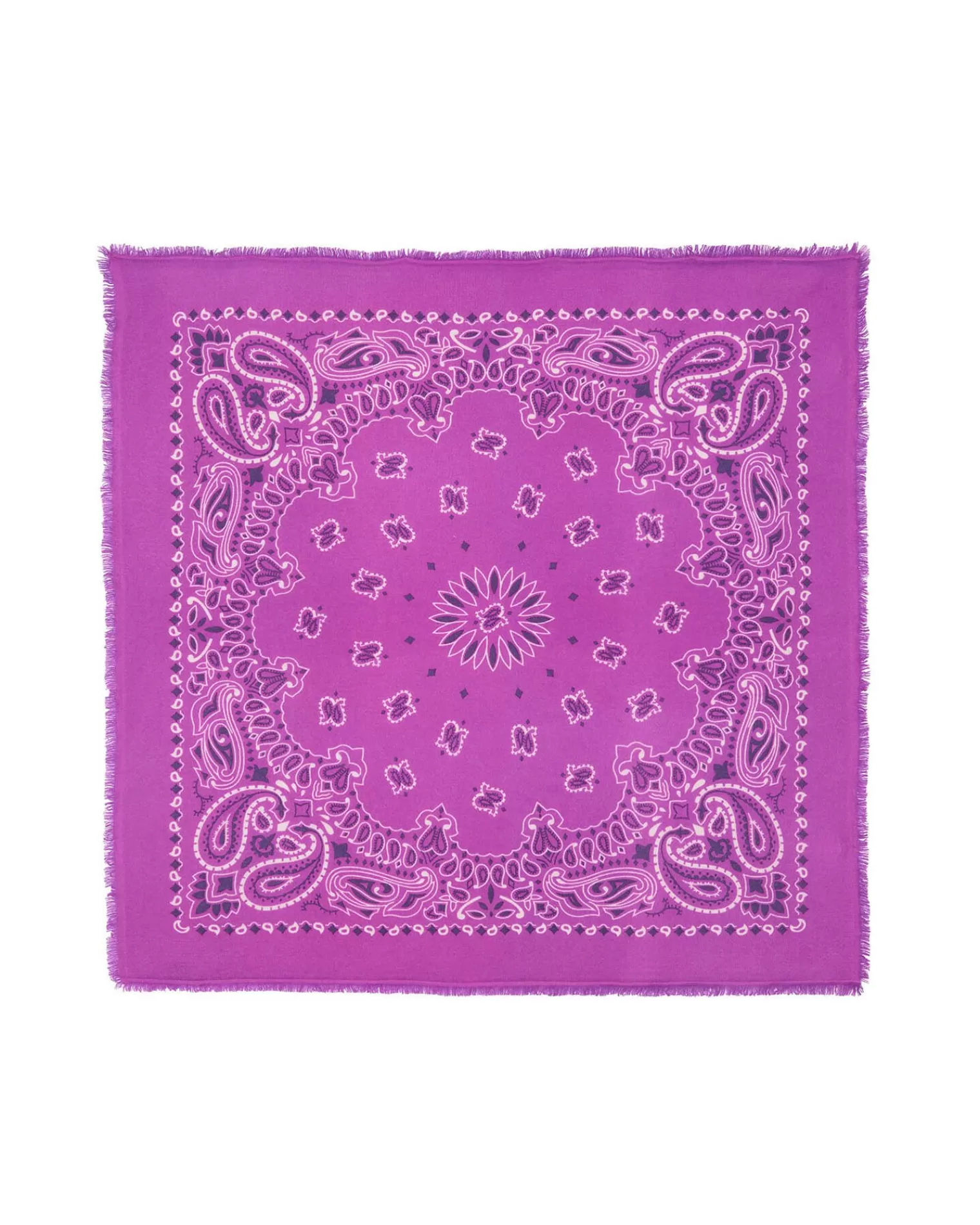 Kujten Scarves & Snoods>Large Cashmere Bandana Violet India