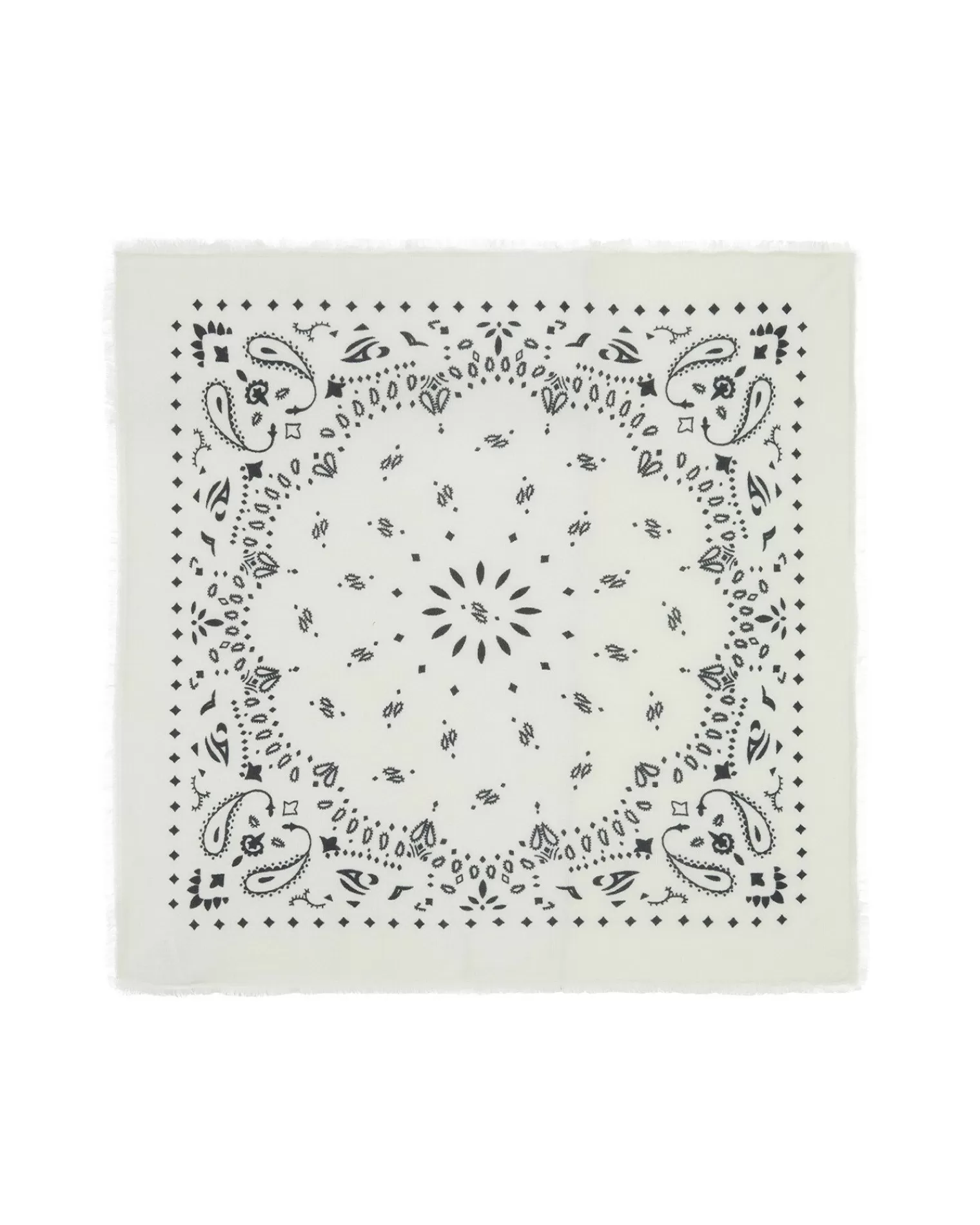 Kujten Scarves & Snoods>Large Cashmere Bandana, 2-Threads Blanc