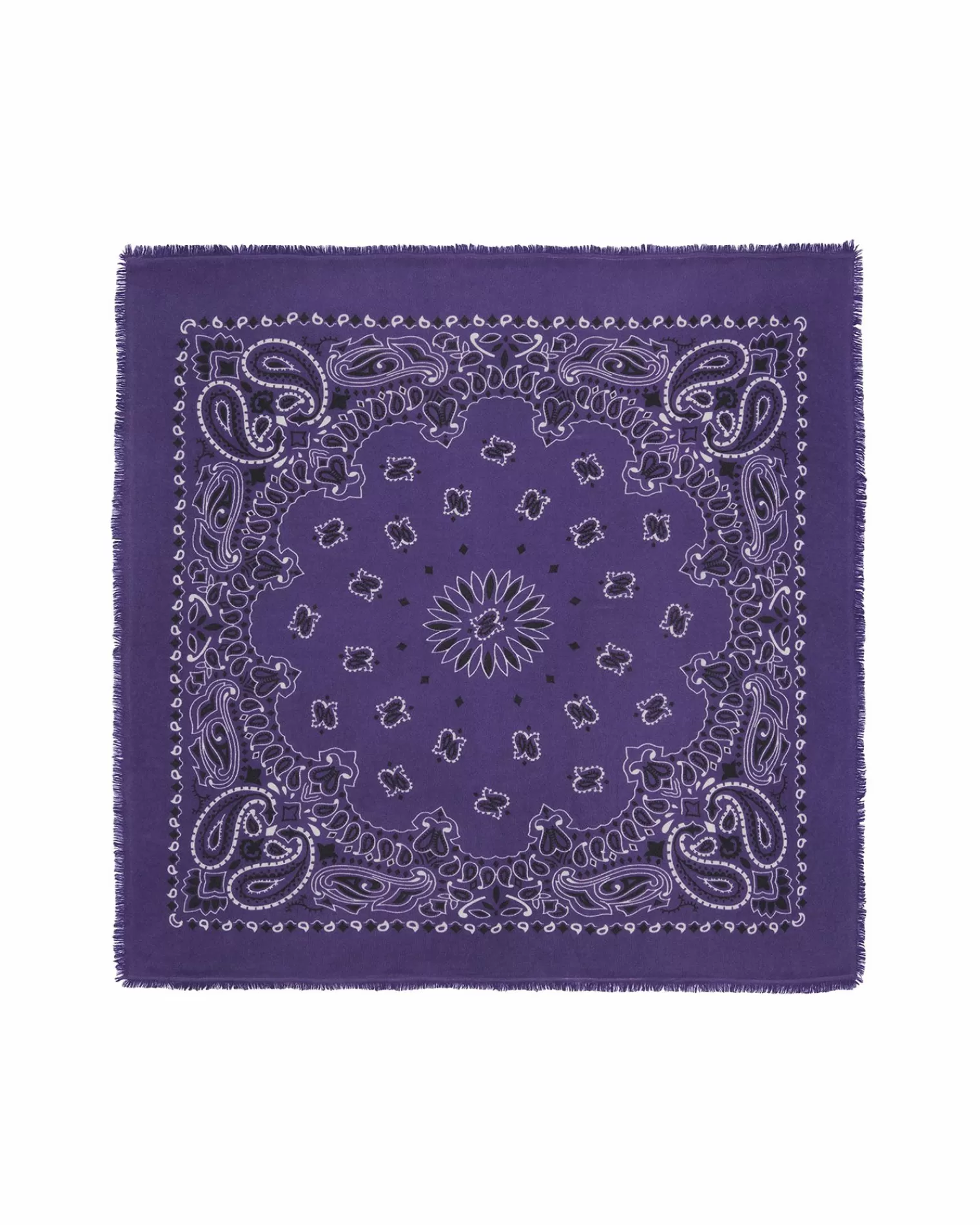 Kujten Scarves & Snoods>Large Cashmere Bandana, 2-Threads Deep Purple