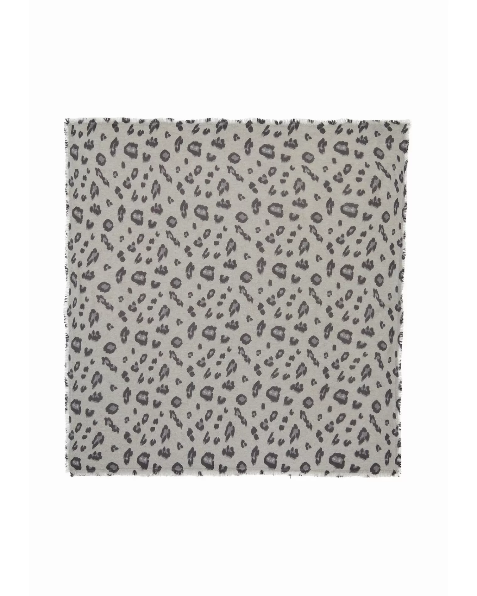 Kujten Bandanas>Leopard Printed Cashmere Bandana Silk