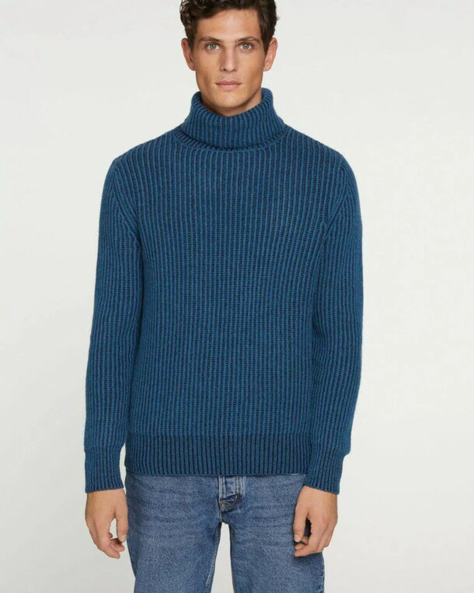 Kujten Sweaters & Sweatshirts>Long Sleeve Turtleneck Sweater Bleu Marine Fonce