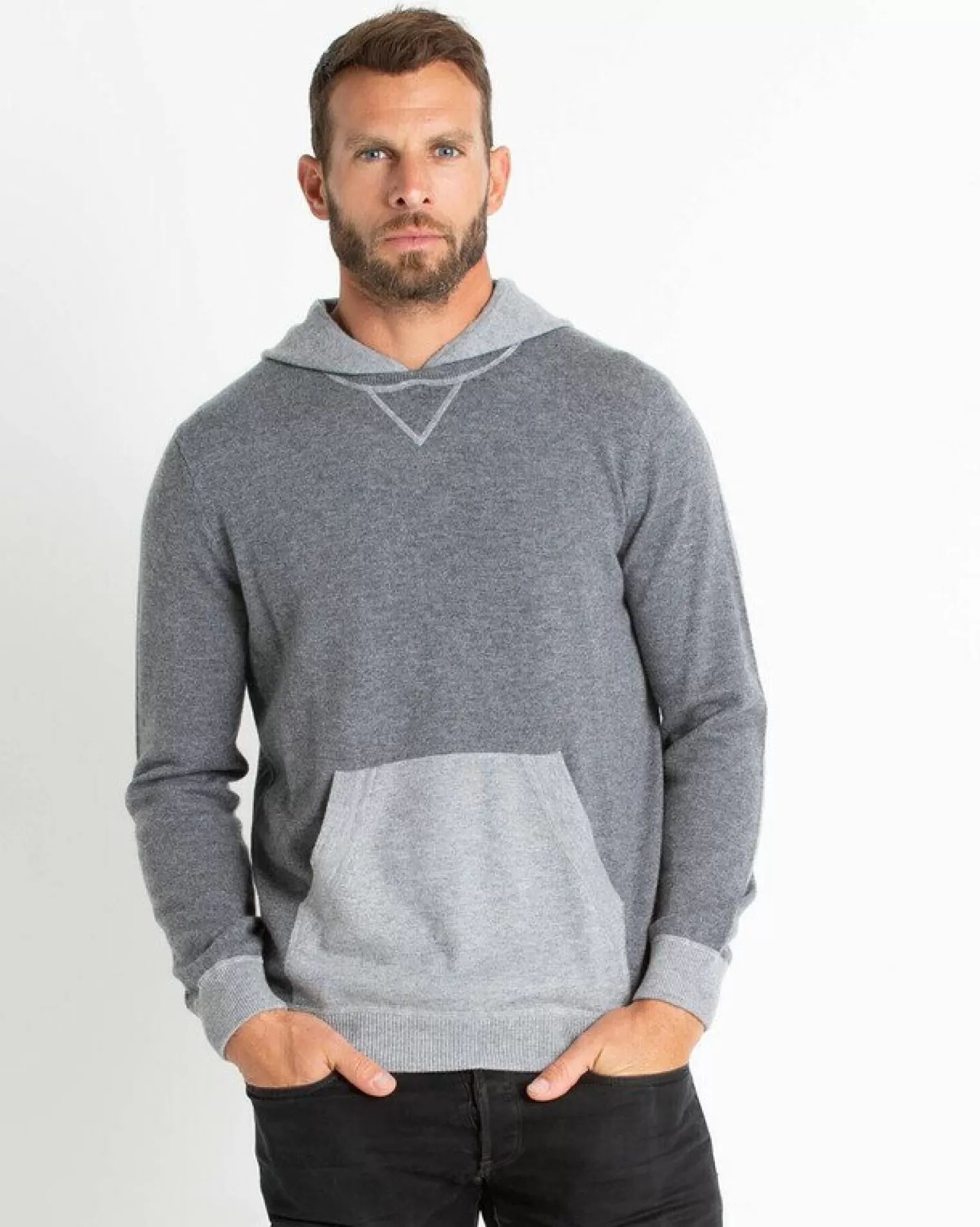 Kujten Sweaters & Sweatshirts>Long Sleeves Cashmere Sweatshirt Gris Flanelle