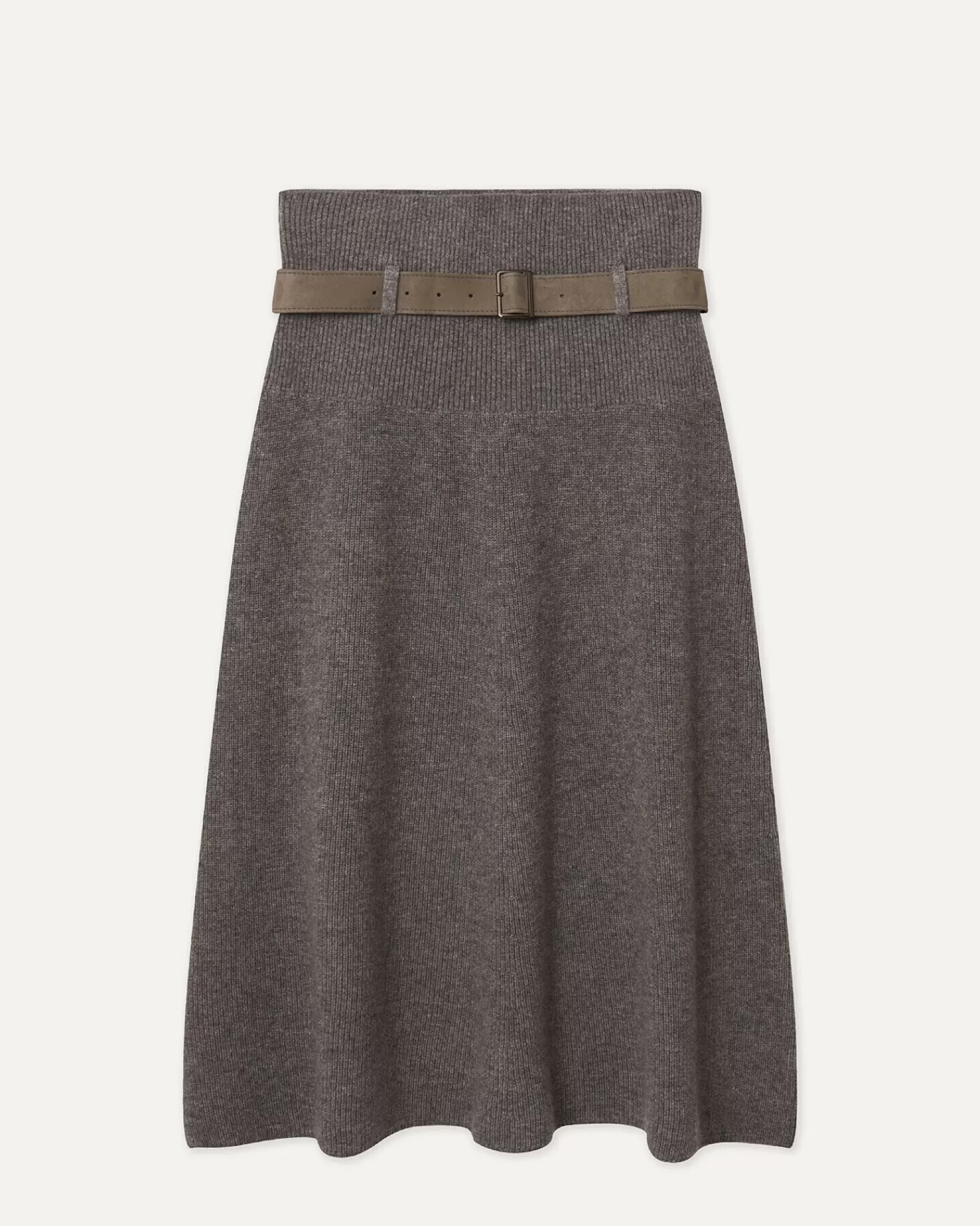 Kujten Dresses & Skirts>Long Woman Cashmere Dress Gris Flanelle