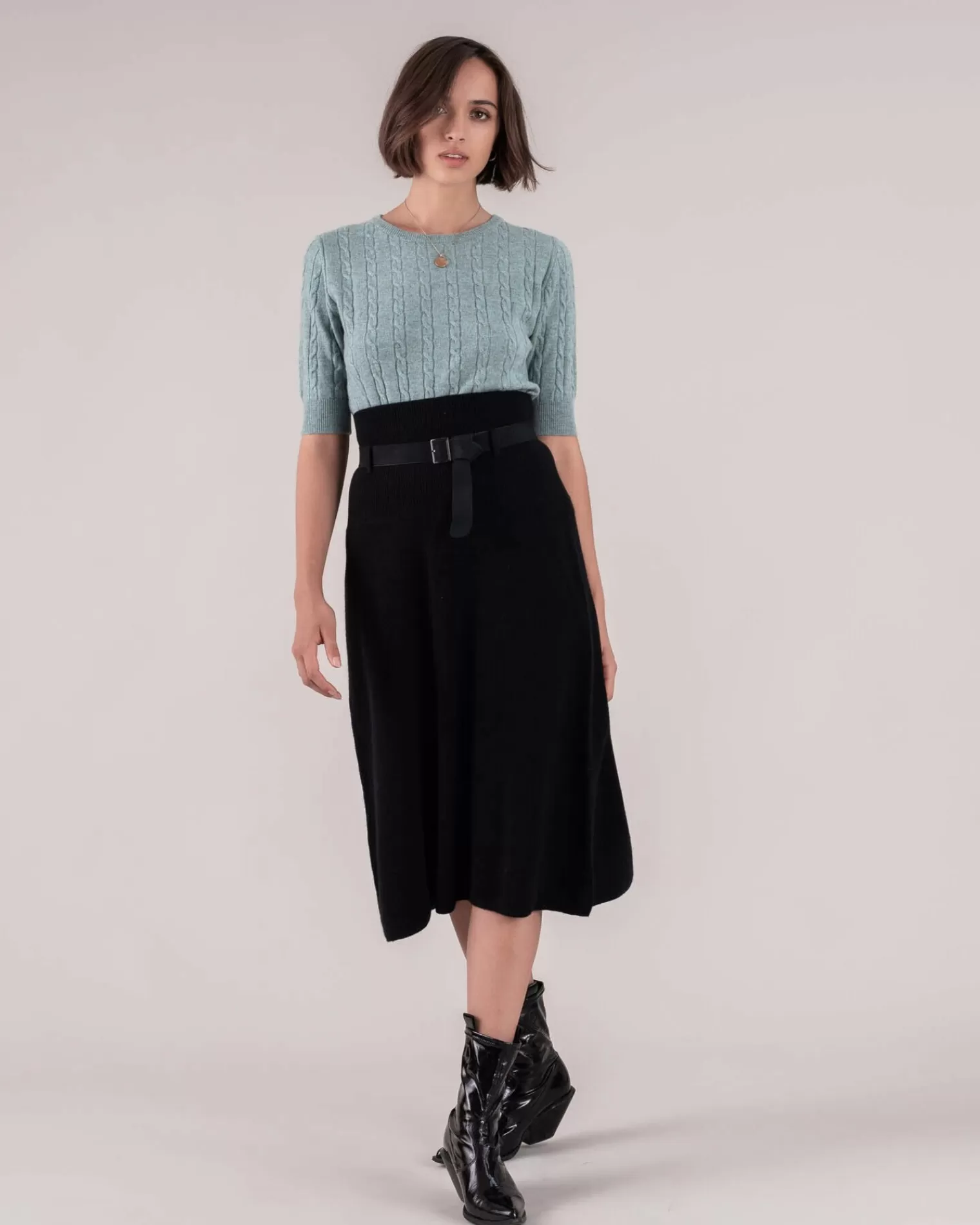 Kujten Dresses & Skirts>Long Woman Cashmere Dress Noir