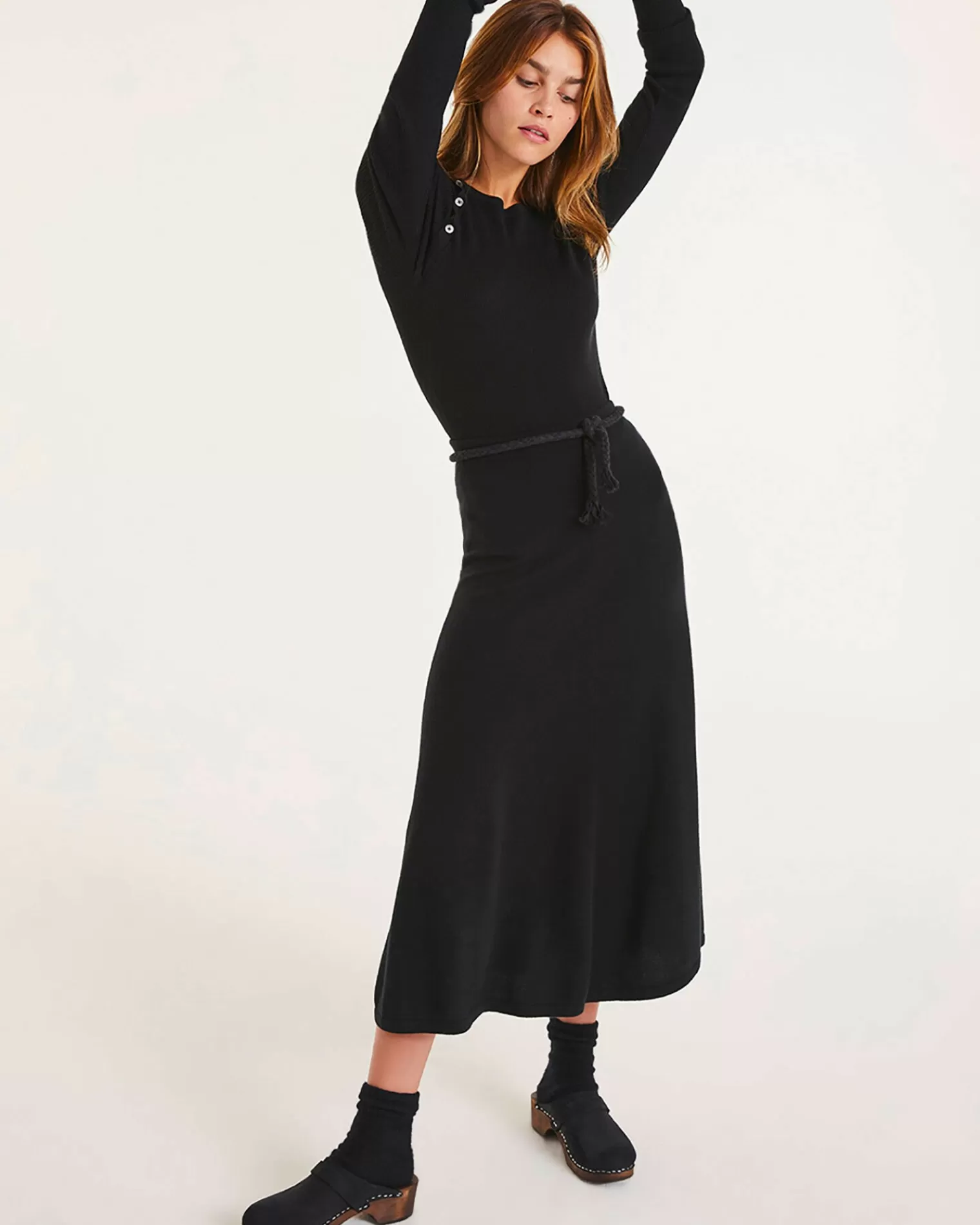 Kujten Dresses & Skirts>Long Woman Cashmere Skirt Noir