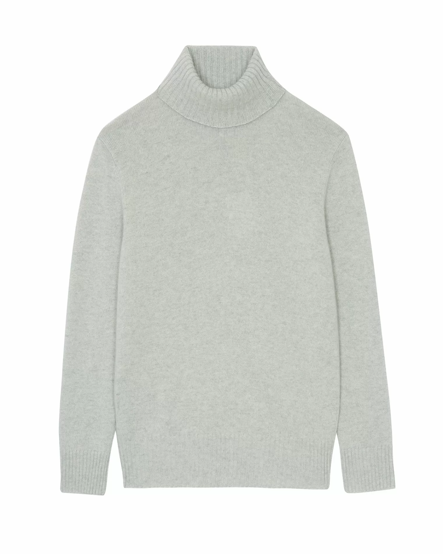 Kujten Sweaters & Sweatshirts>Long-Sleeved Turtleneck Cashmere Sweater Gris Bouleau