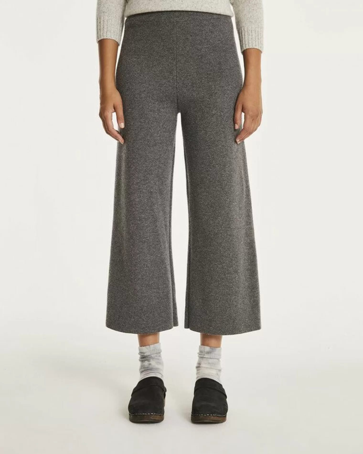 Kujten Pants & Shorts>Loose Fitting Cashmere Trousers Gris Flanelle