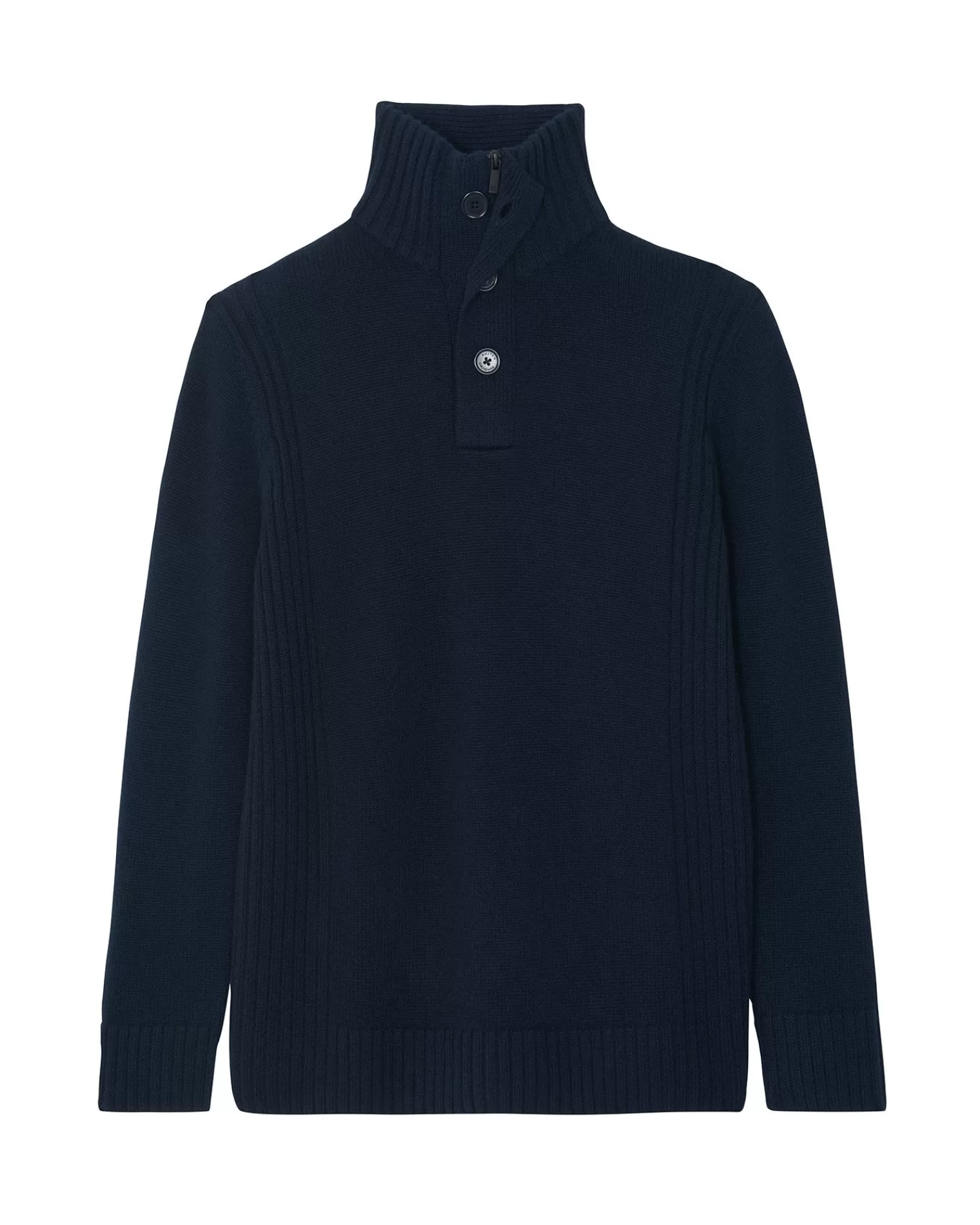 Kujten Sweaters & Sweatshirts>Man Cashmere Trucker Sweater Bleu Marine Fonce