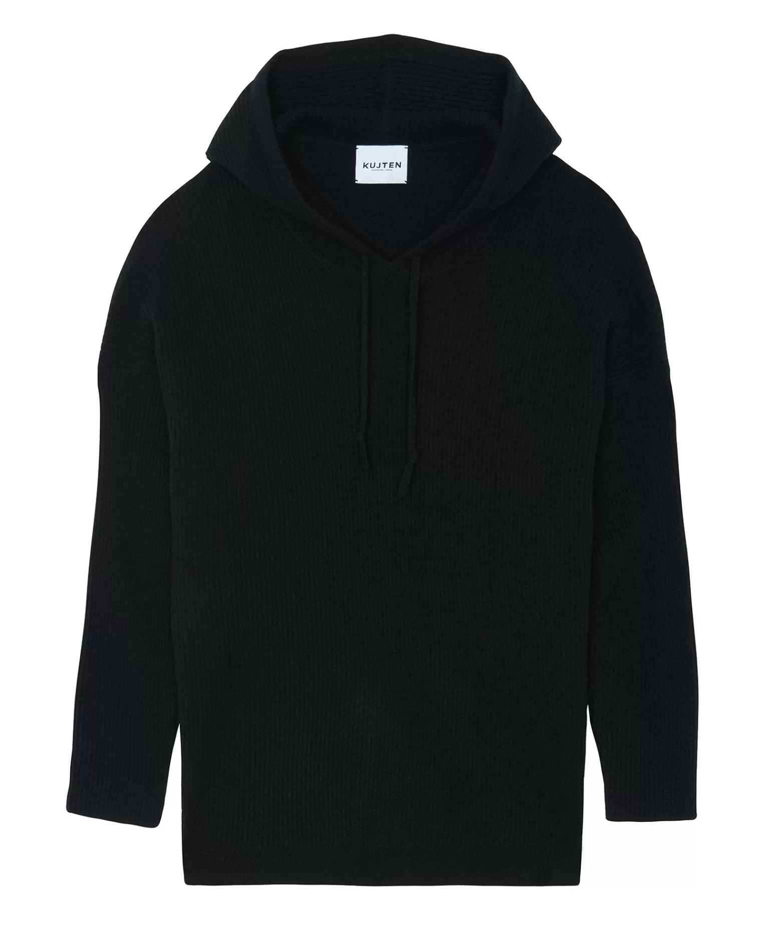 Kujten Hoodies>Men Cashmere Hoodie Noir