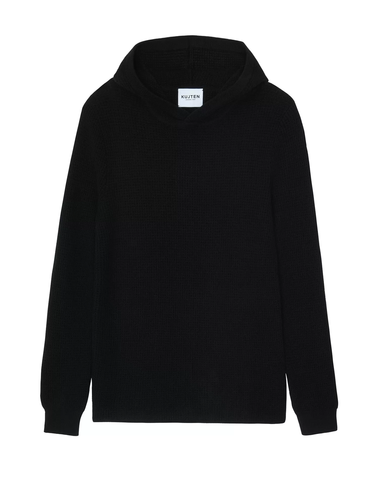 Kujten Hoodies>Men Cashmere Hoodie Noir