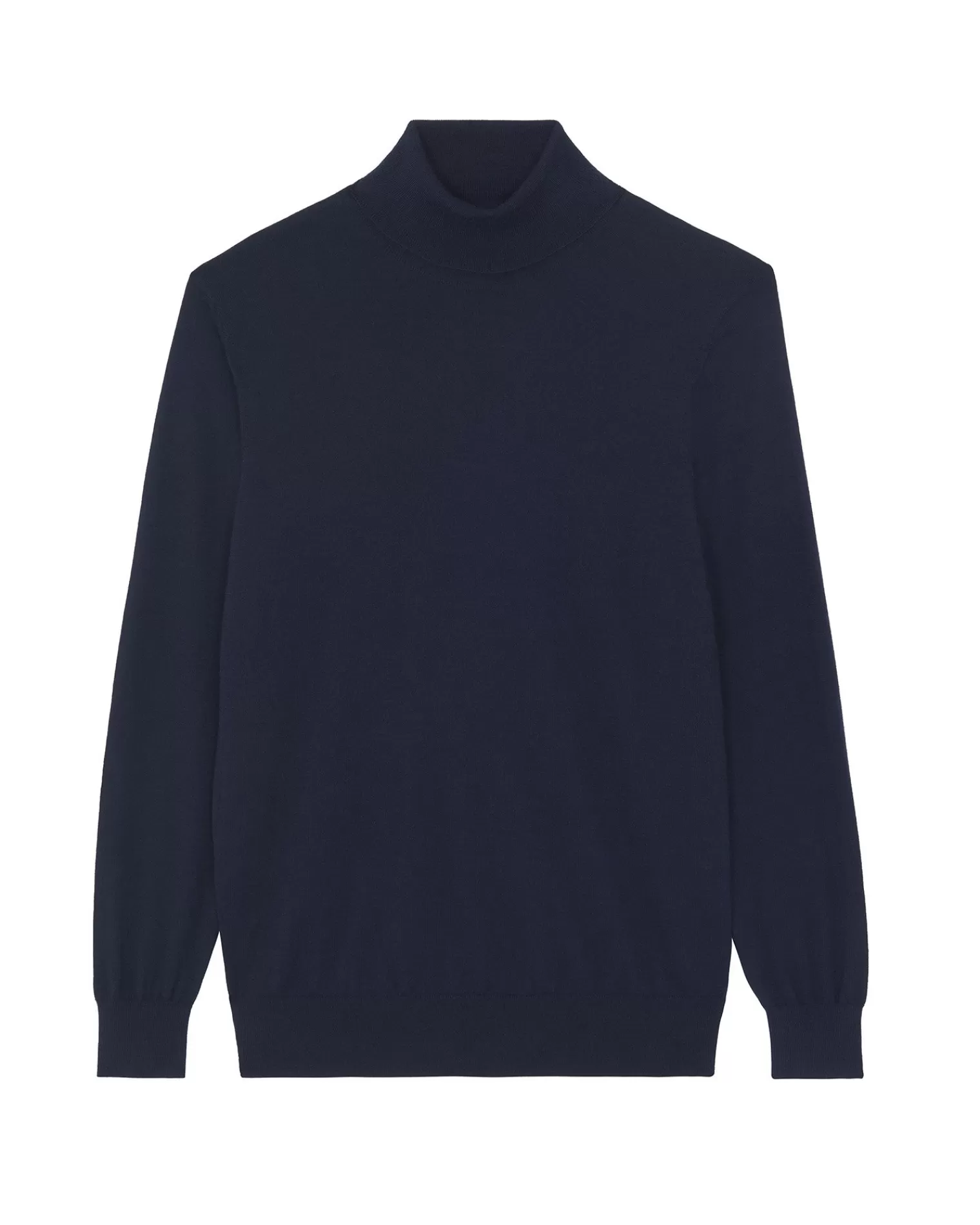 Kujten Sweaters & Sweatshirts>Men High-Neck Cashmere Sweater Bleu Marine Fonce