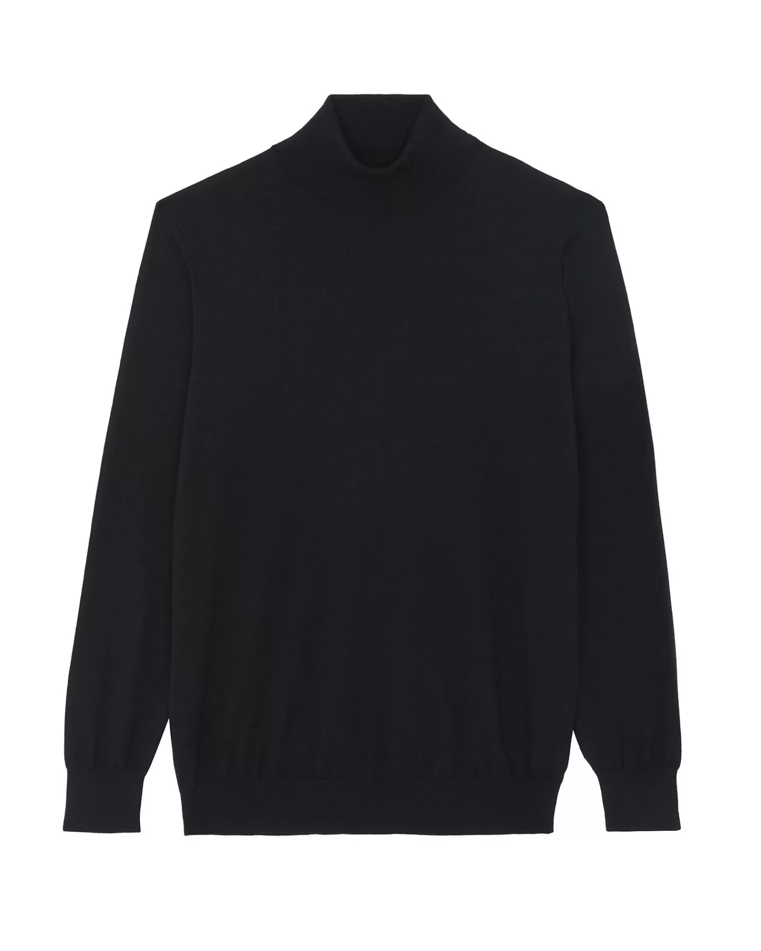 Kujten Sweaters & Sweatshirts>Men High-Neck Cashmere Sweater Noir