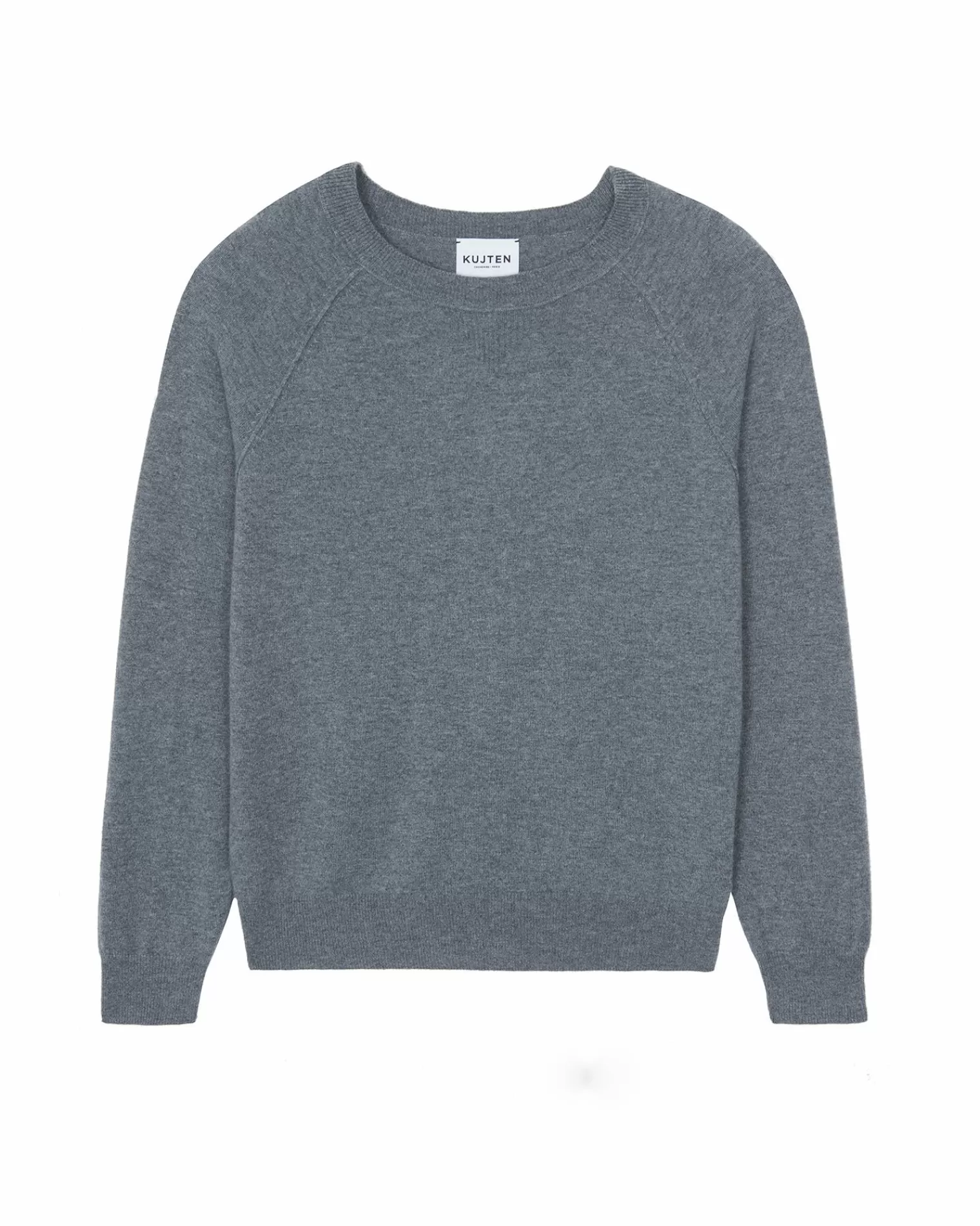 Kujten Sweaters & Sweatshirts>Men Round Neck Cashmere Sweater Gris Flanelle