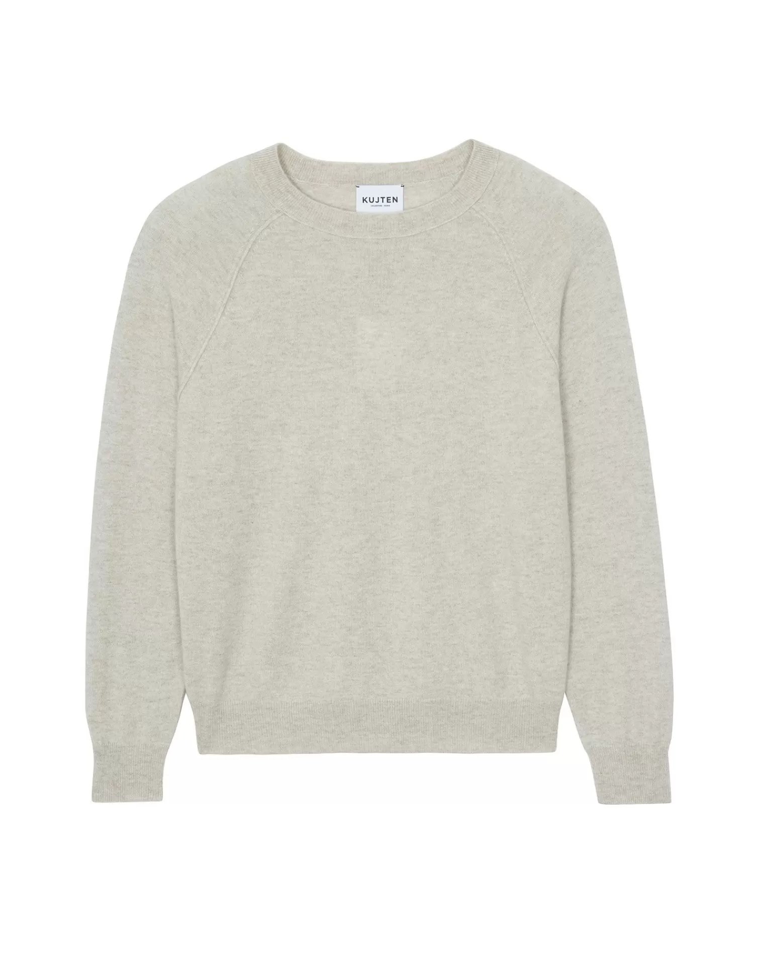 Kujten Sweaters & Sweatshirts>Men Round Neck Cashmere Sweater Avoine