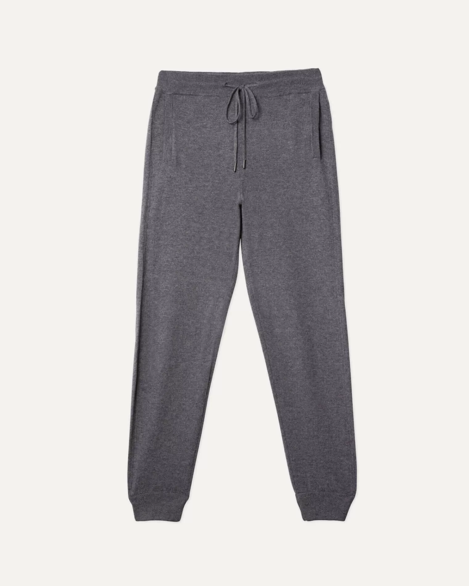 Kujten Joggings & Shorts>Men Straight Cut Cashmere Jogging, 2-Threads Gris Flanelle