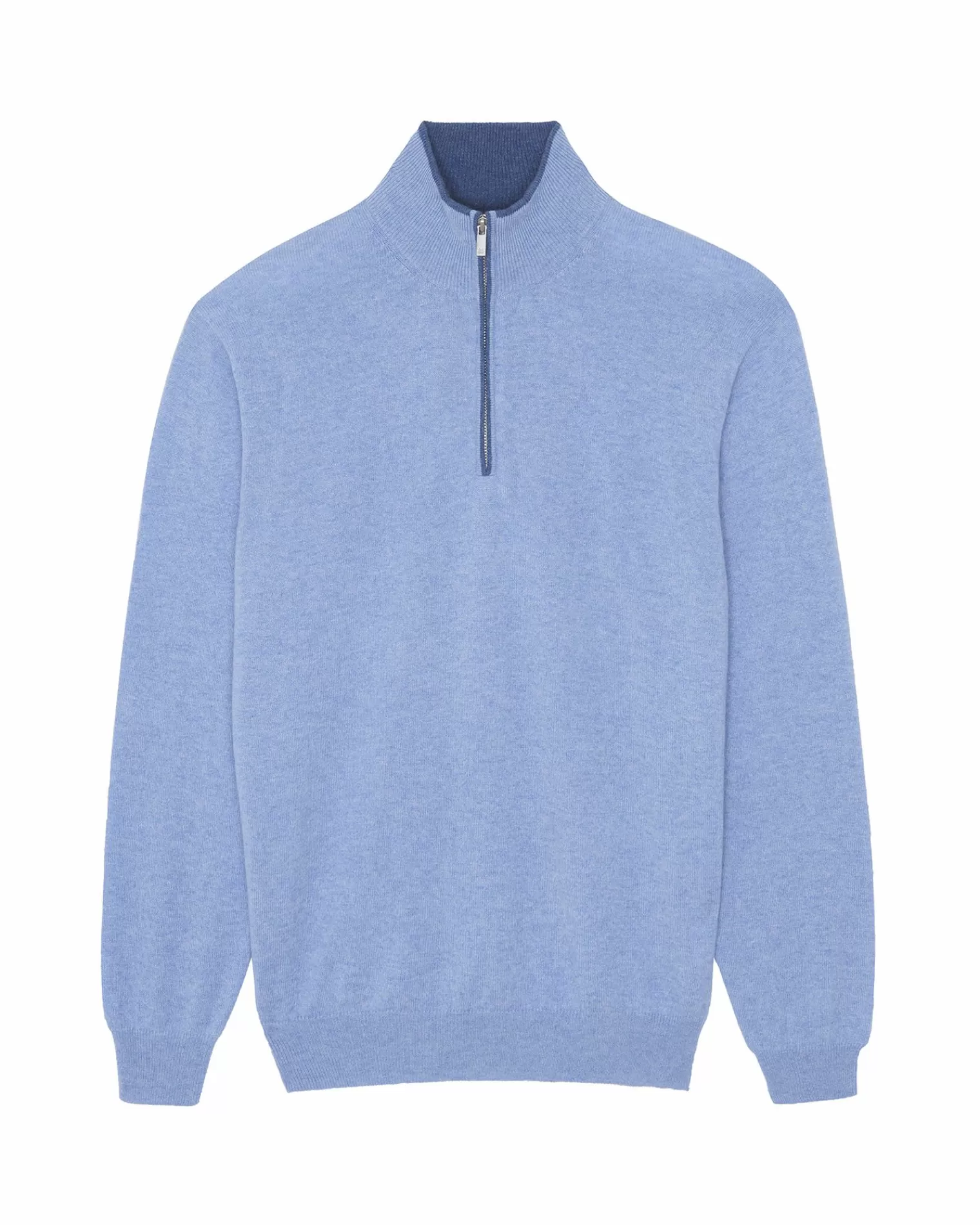 Kujten Sweaters & Sweatshirts>Men Turtleneck Cashmere Sweater Bleu Jeans