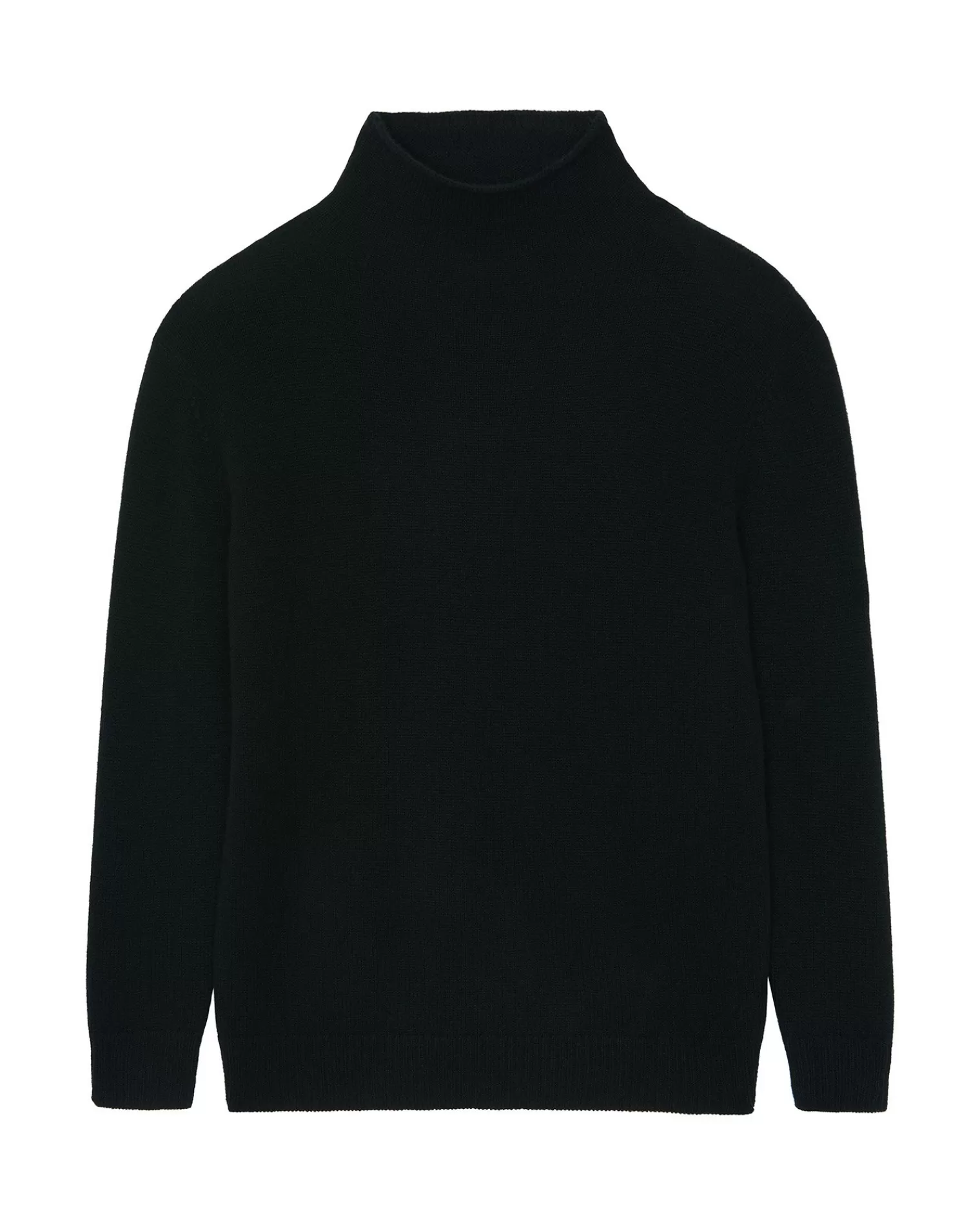 Kujten Sweaters & Sweatshirts>Men Turtleneck Cashmere Sweater Noir