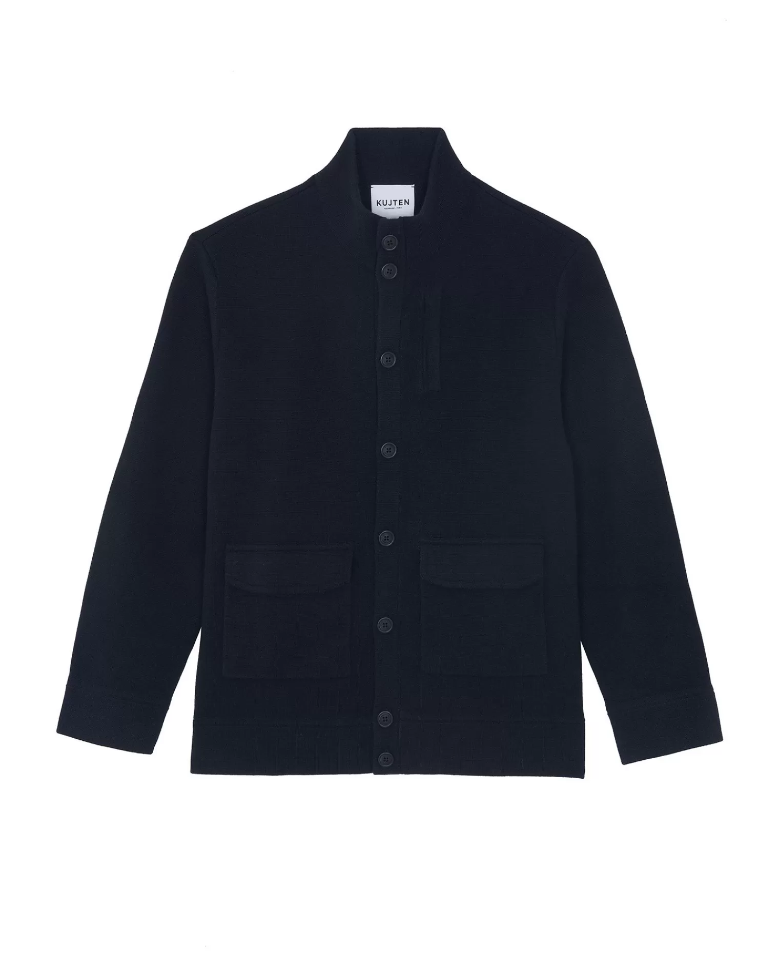 Kujten Jackets & Vests>Milano Cashmere Jacket, 2-Threads Bleu Marine Fonce