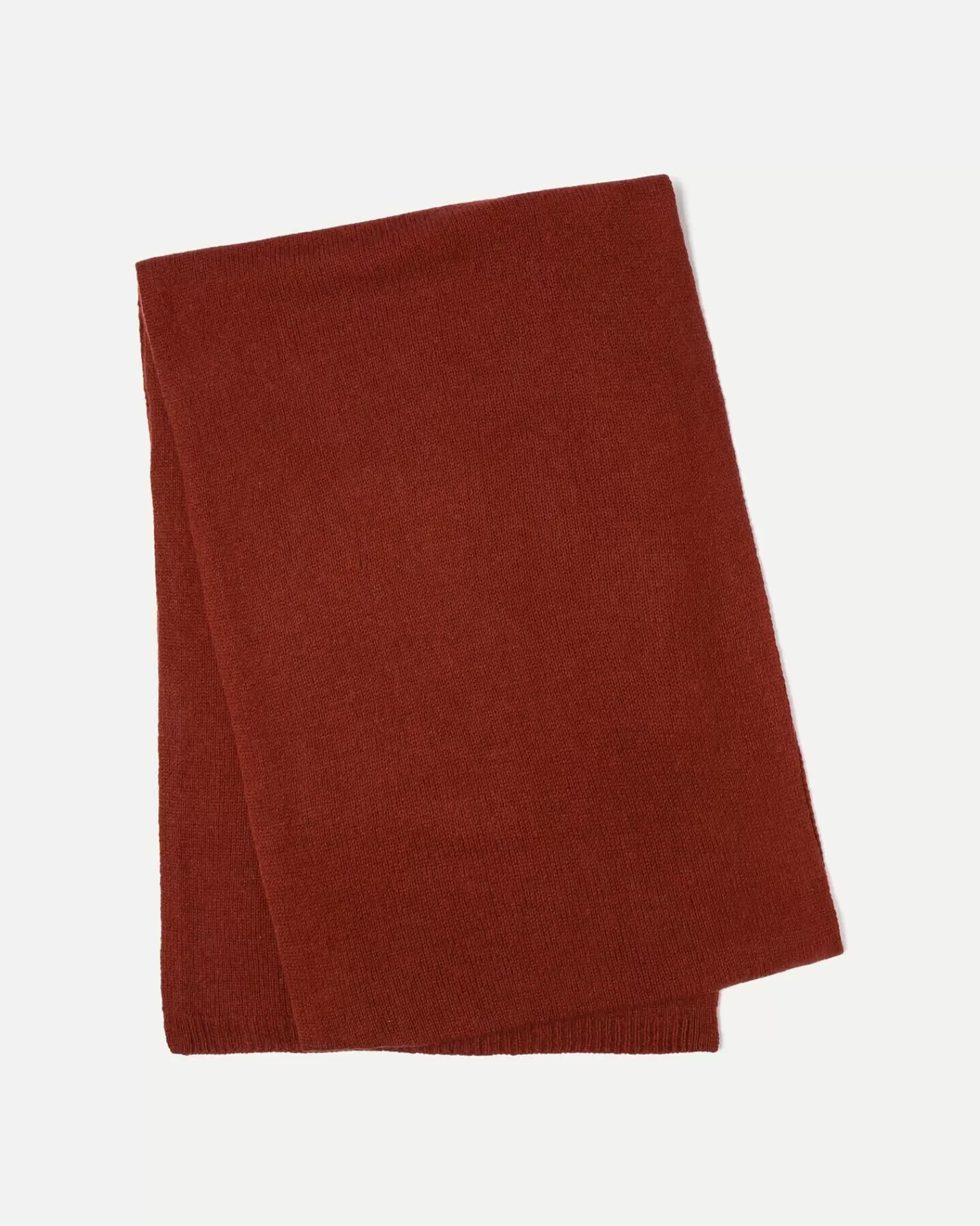 Kujten Scarves & Snoods>Off-Gauge Knitted Cashmere Scarf Bordeaux Sienne