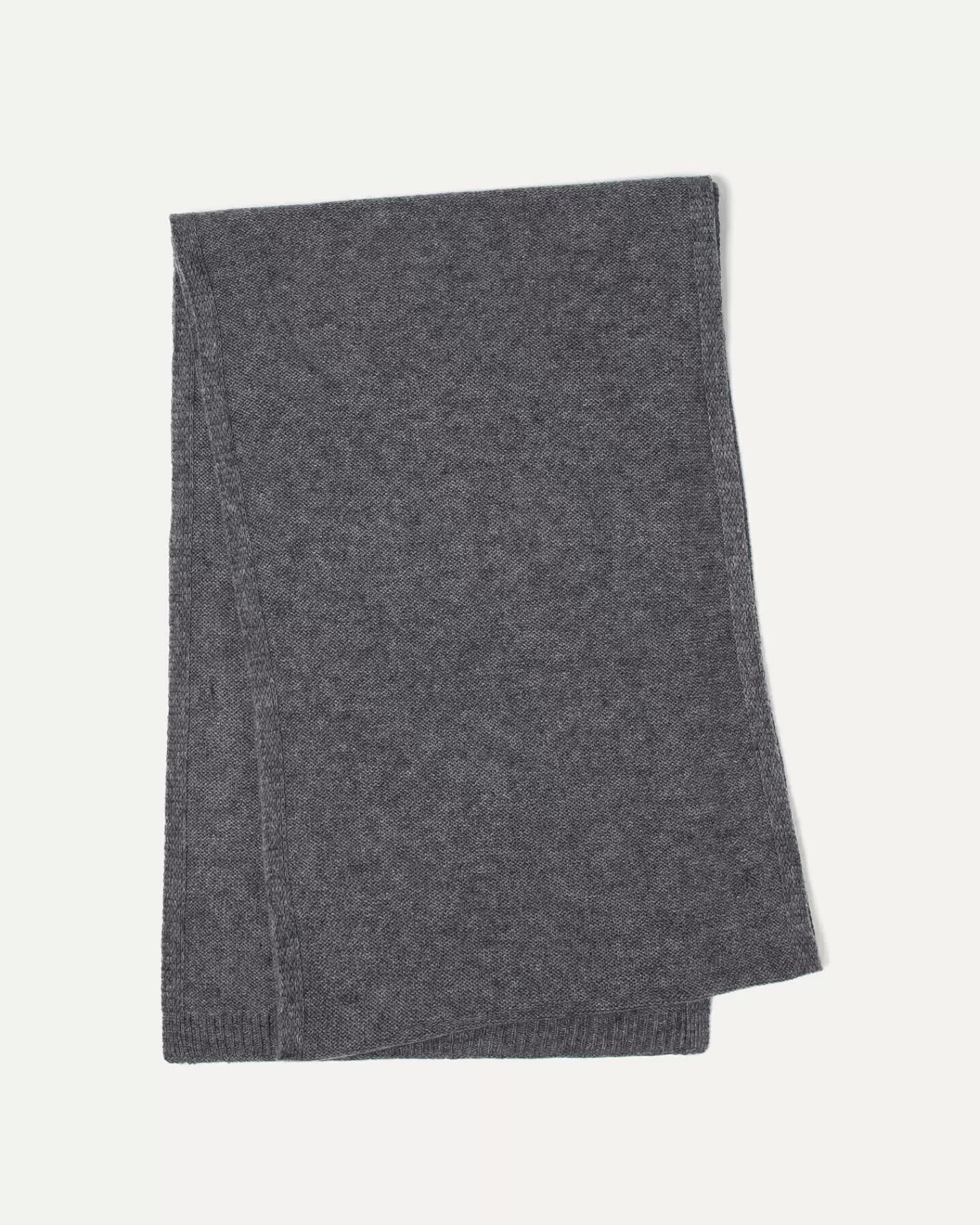 Kujten Scarves & Snoods>Off-Gauge Knitted Cashmere Scarf, 2-Threads Gris Flanelle