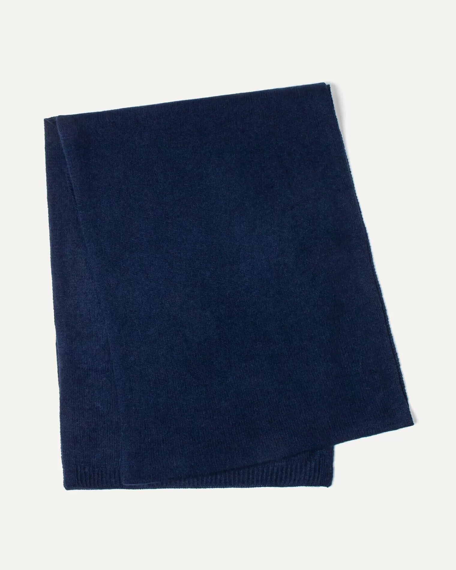 Kujten Scarves & Snoods>Off-Gauge Knitted Cashmere Scarf, 2-Threads Bleu Marine Fonce