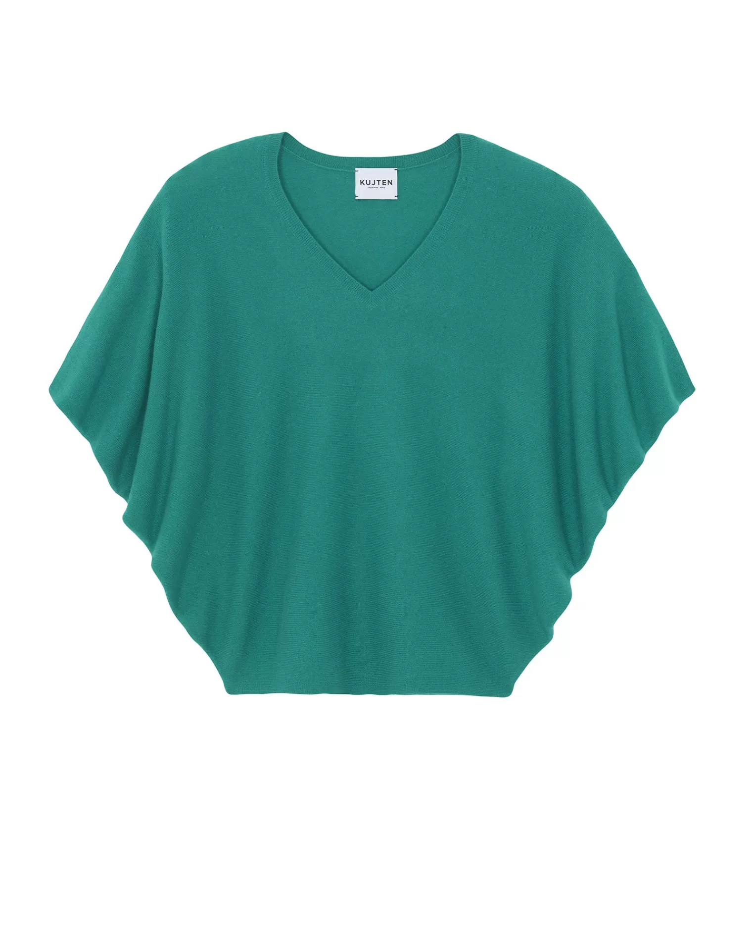 Kujten Sweaters & Sweatshirts>Oversize V-Neck Sleeveless Sweater Vert Jade