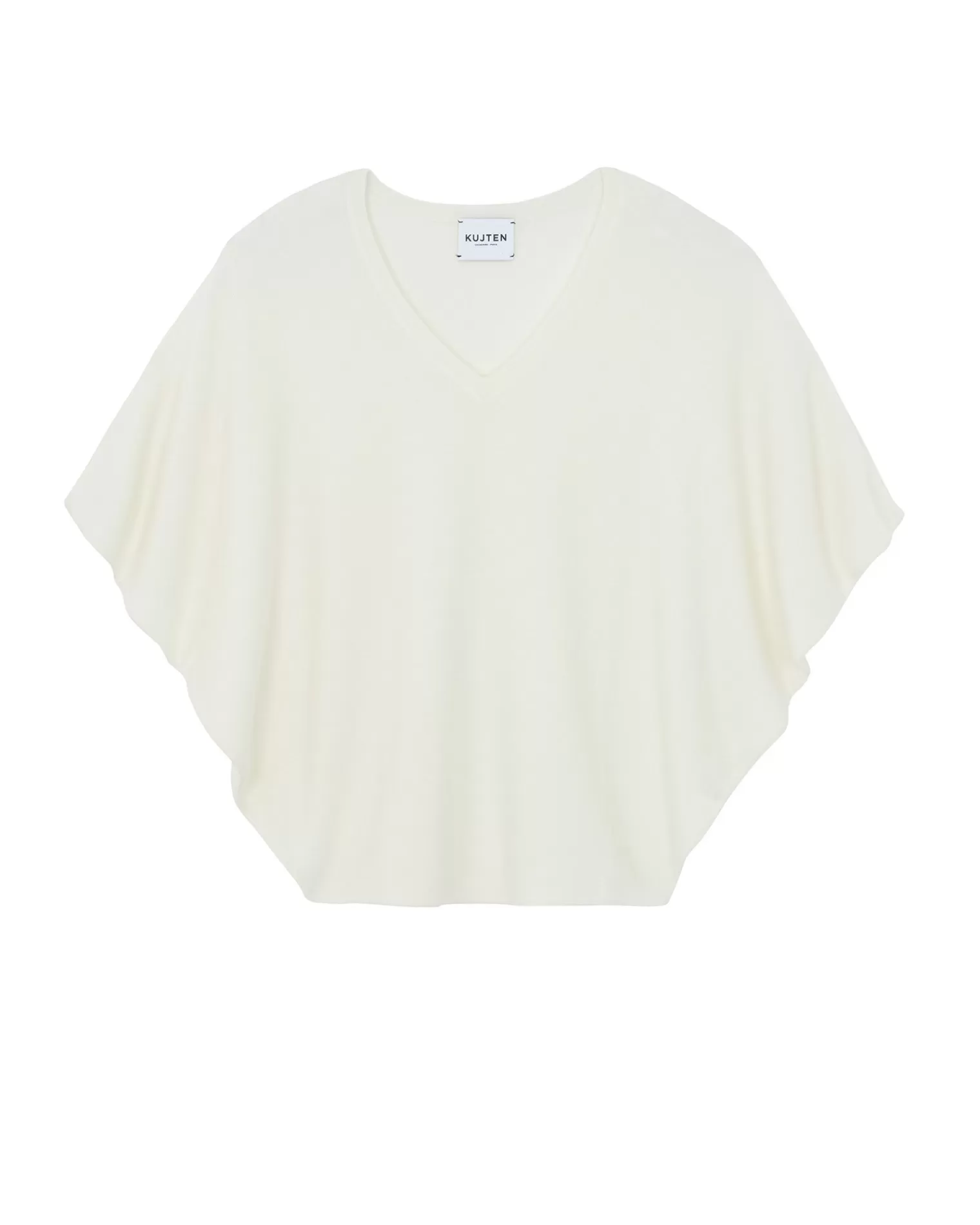 Kujten Sweaters & Sweatshirts>Oversize V-Neck Sleeveless Sweater Blanc