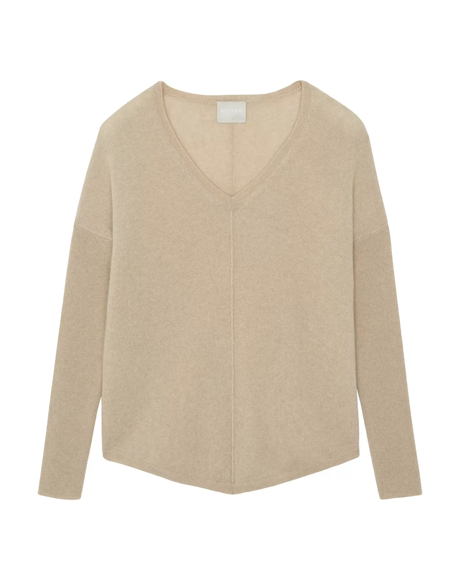 Kujten Sweaters & Sweatshirts>Oversize Women V-Neck Cashmere Sweater Organique