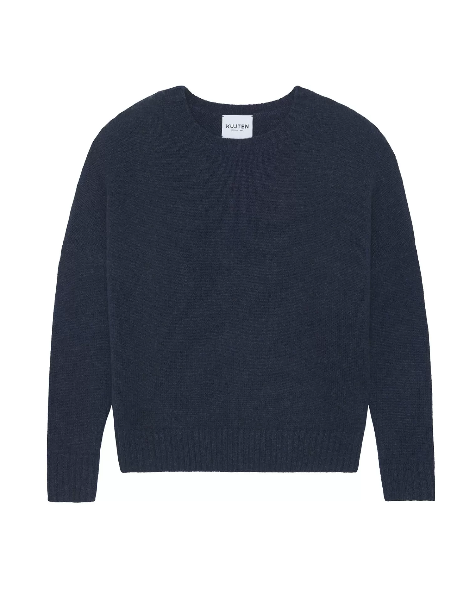 Kujten Sweaters & Sweatshirts>Oversized Round Neck Cashmere Sweater Bleu Indigo