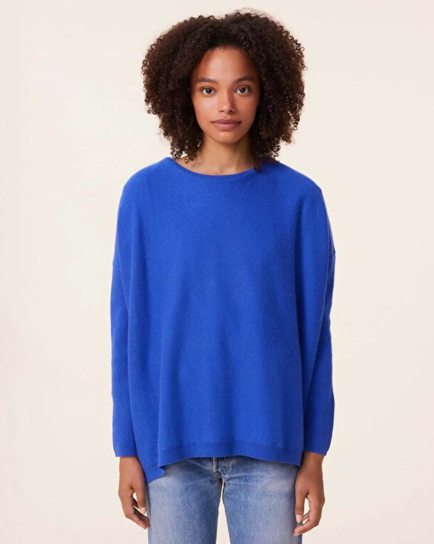 Kujten Sweaters & Sweatshirts>Oversized Round Neck Cashmere Sweater, 2-Threads Deep Kabalos