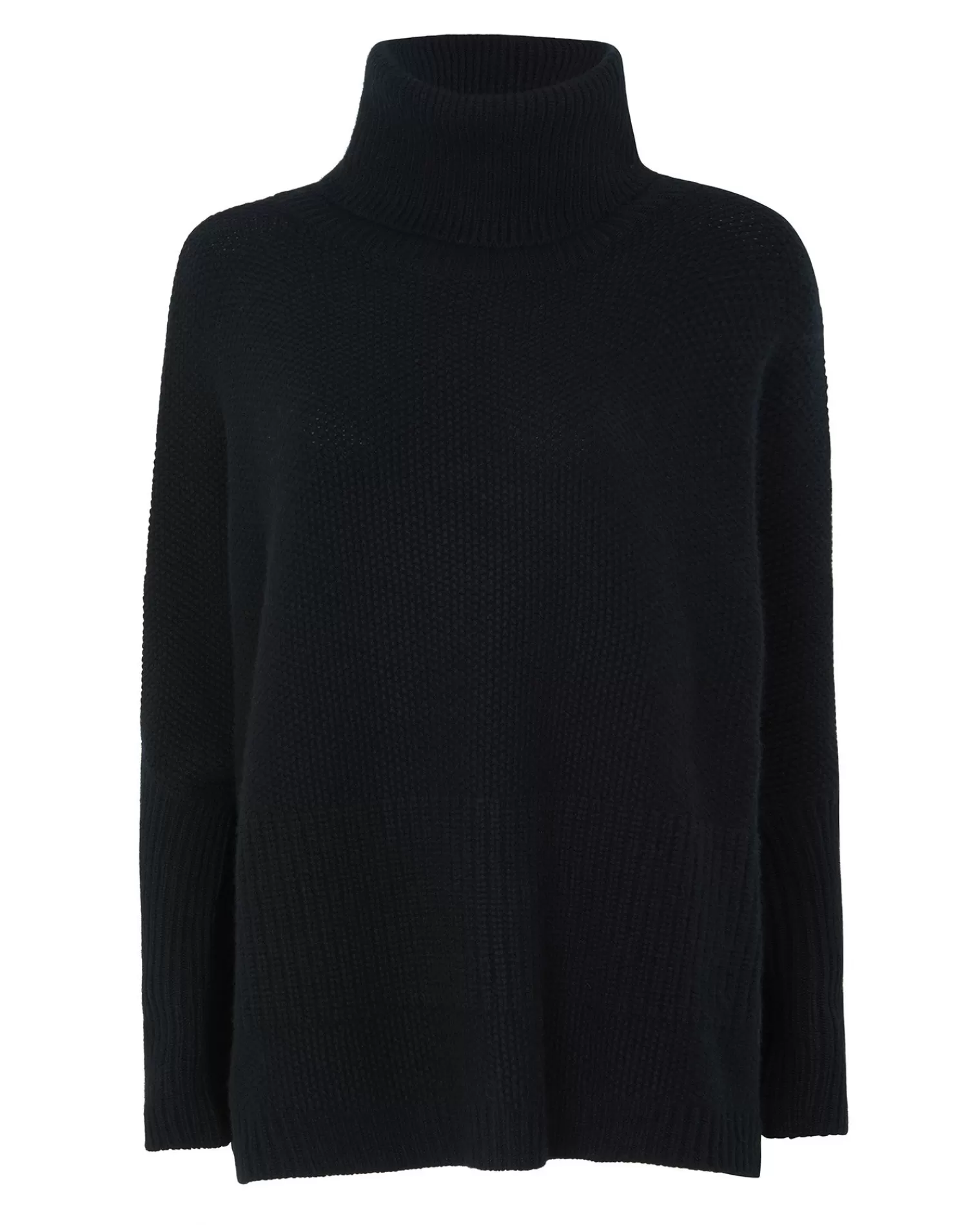 Kujten Sweaters & Sweatshirts>Oversized Turtleneck Cashmere Sweater Noir