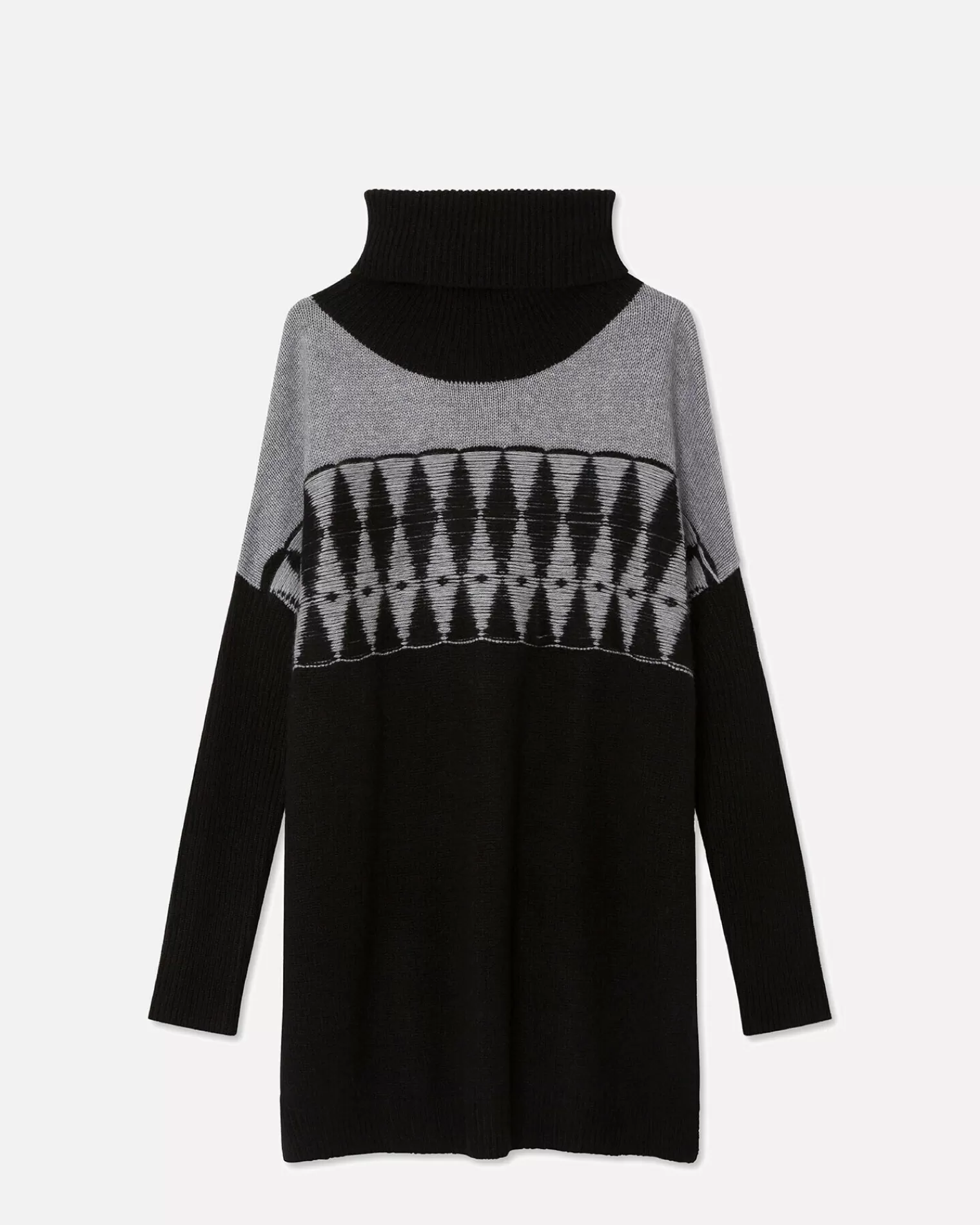 Kujten Sweaters & Sweatshirts>Oversized Turtleneck Cashmere Sweater Noir