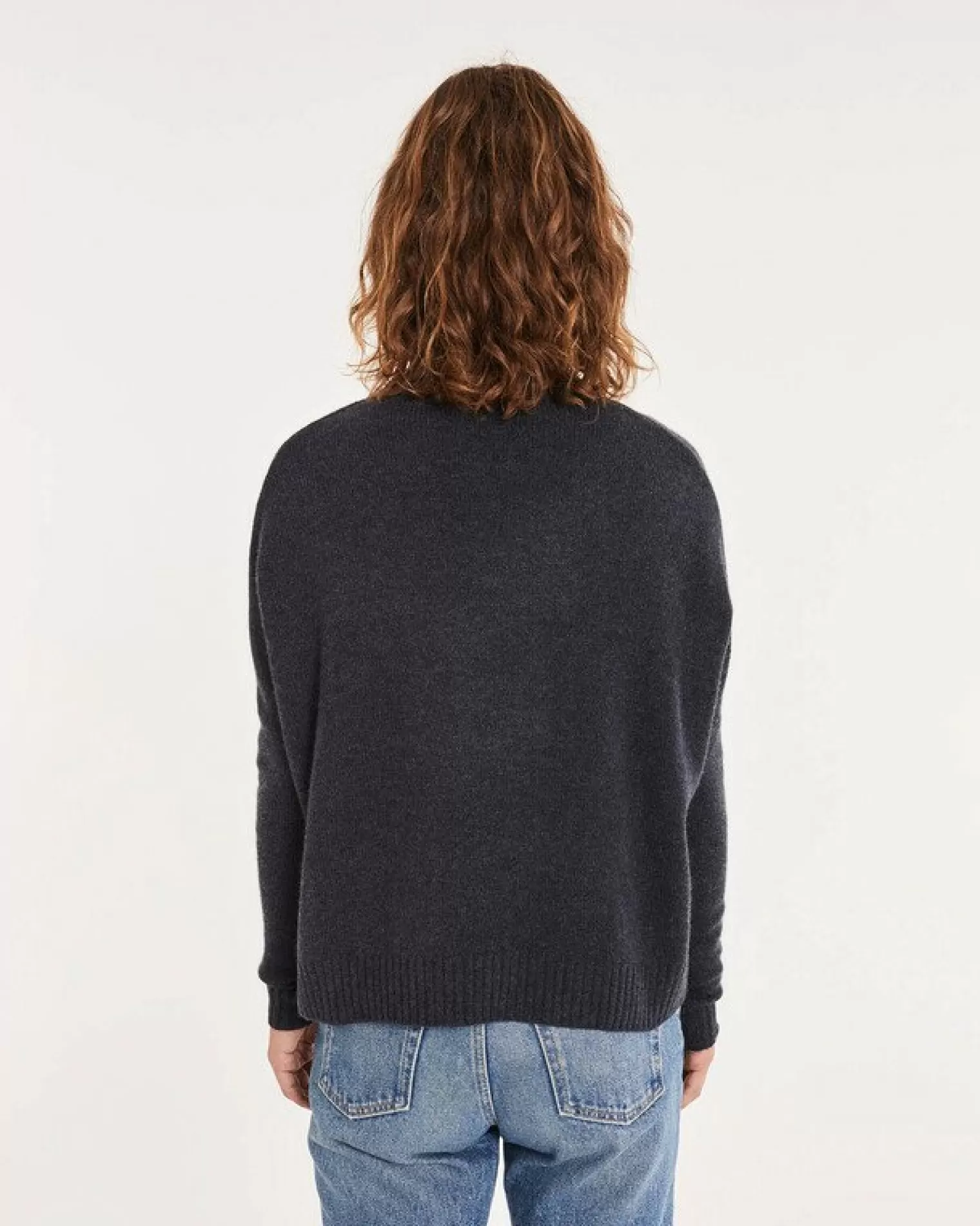 Kujten Sweaters & Sweatshirts>Oversized Turtleneck Cashmere Sweater Ocean