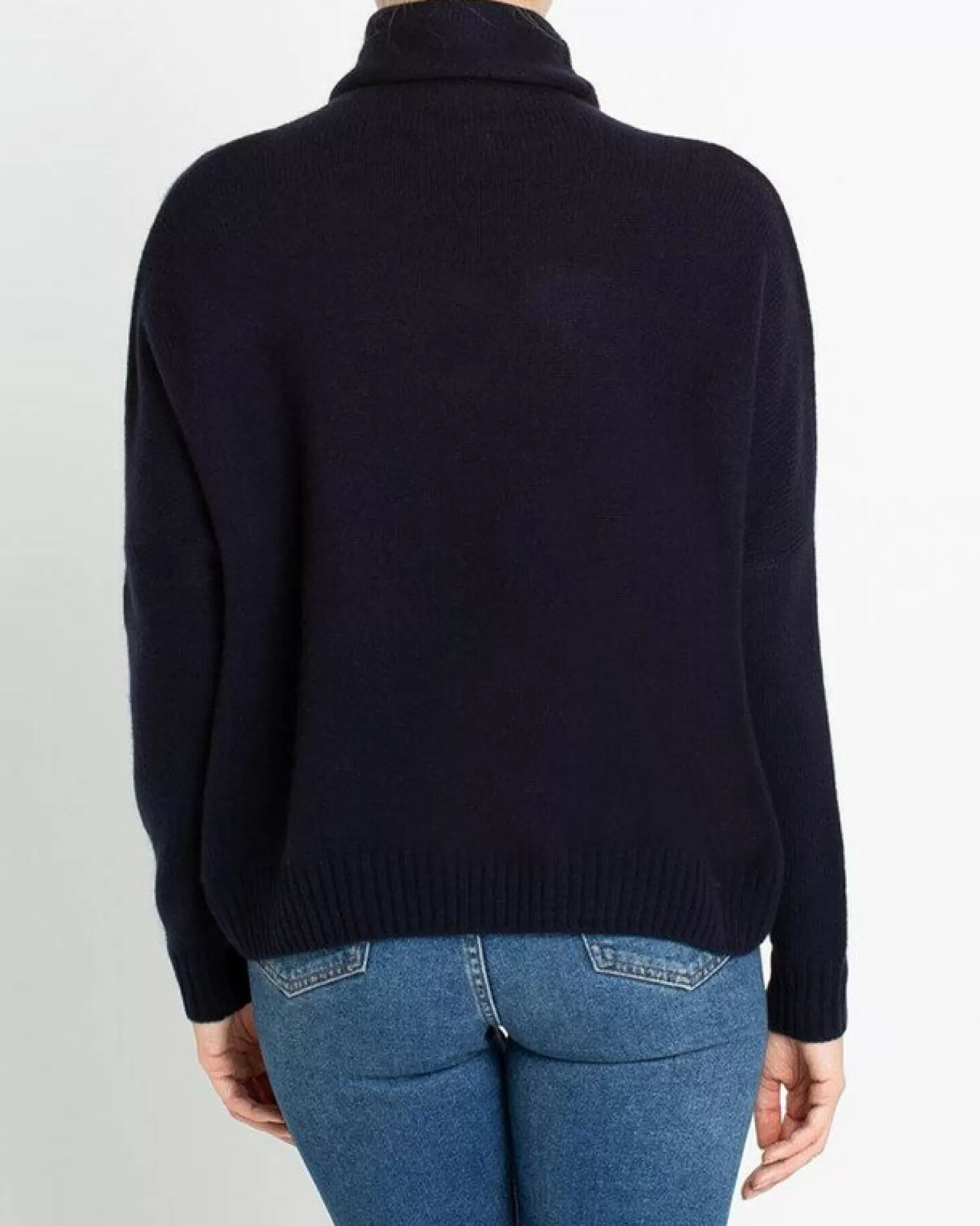 Kujten Sweaters & Sweatshirts>Oversized Turtleneck Cashmere Sweater Bleu Marine Fonce