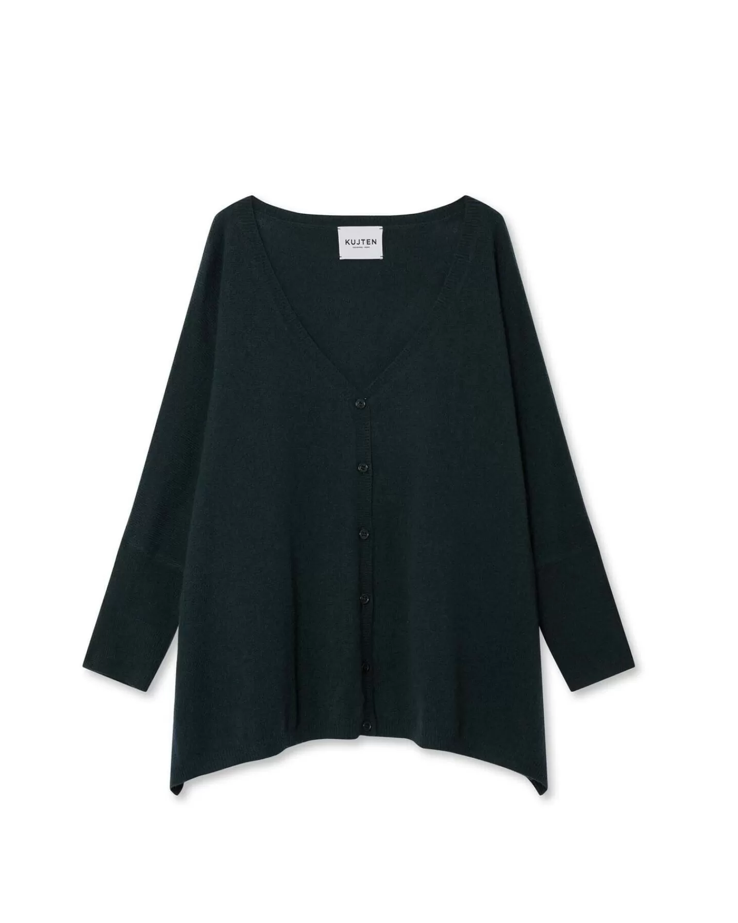 Kujten Jackets & Vests>Oversized V-Neck Cashmere Cardigan Sapin