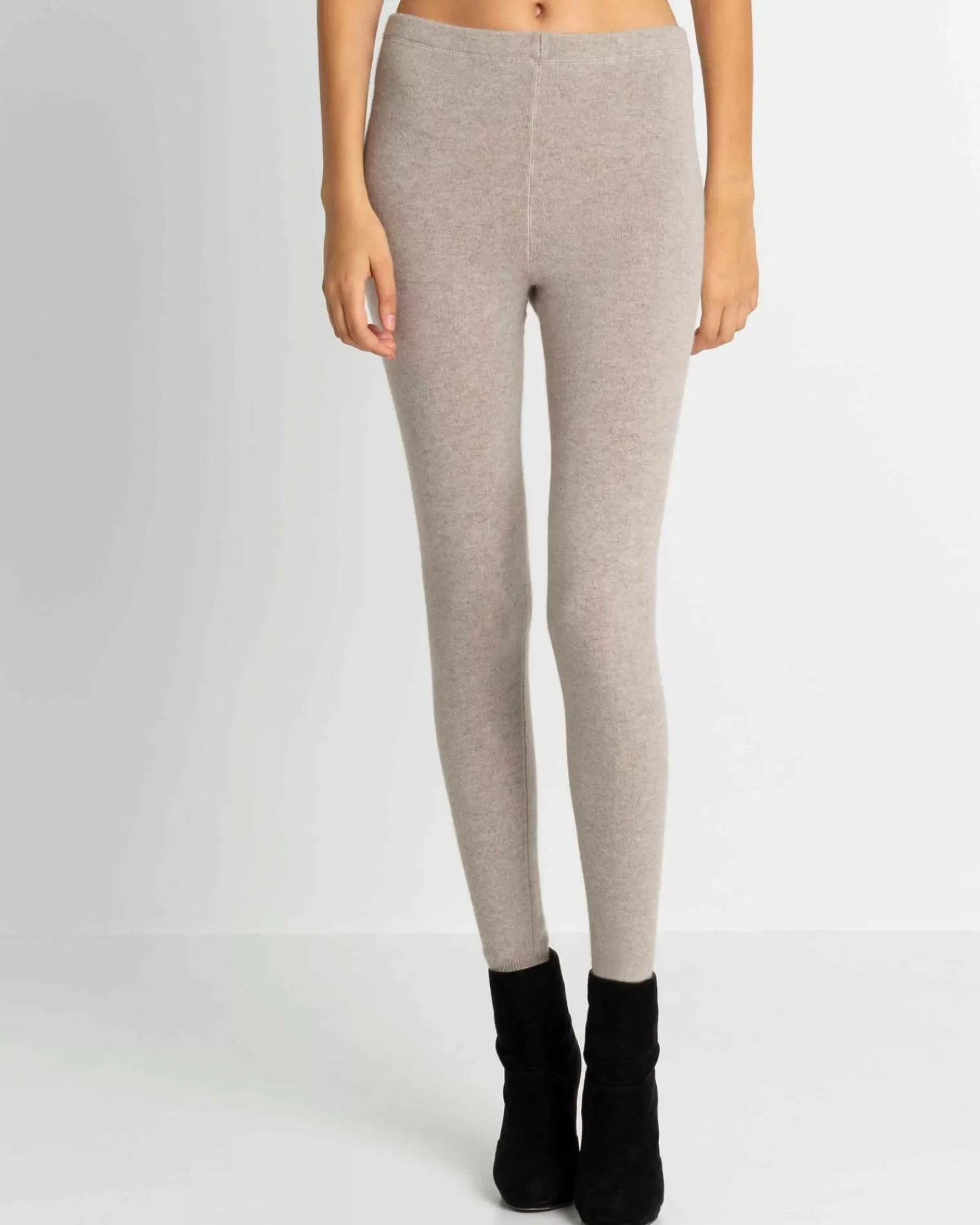 Kujten Joggings & Leggings>Plain Colored Cashmere Leggings Beige Sable