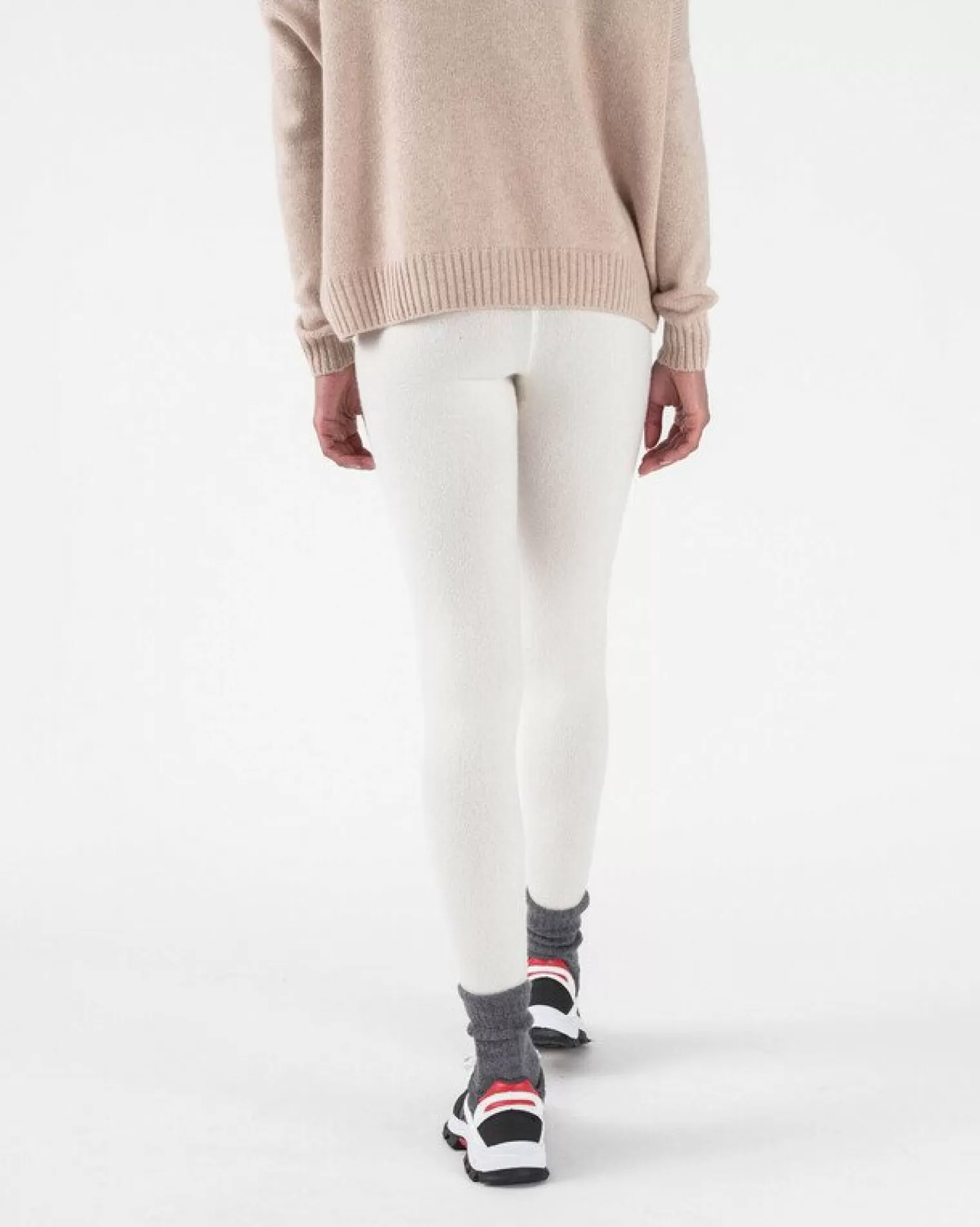 Kujten Joggings & Leggings>Plain Colored Cashmere Leggings Blanc