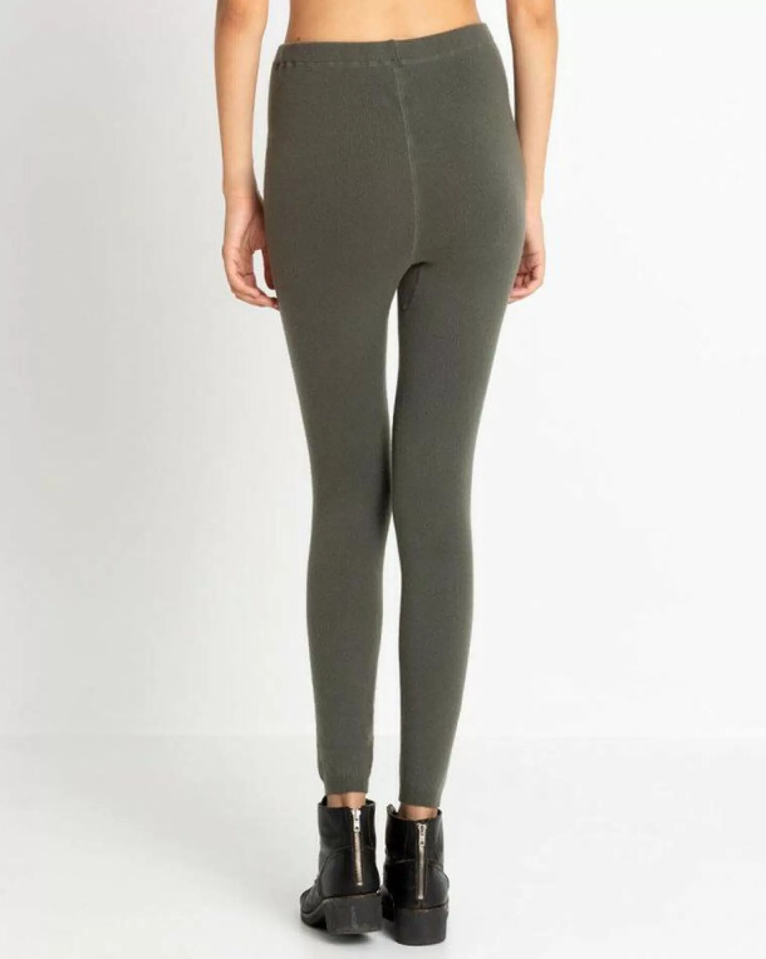 Kujten Joggings & Leggings>Plain Colored Cashmere Leggings Vert Kaki