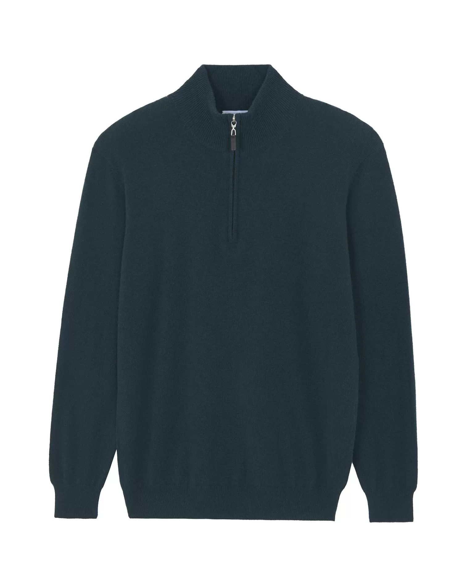 Kujten Sweaters & Sweatshirts>Plain Turtleneck Cashmere Man Sweater With Elbow Patches Sapin