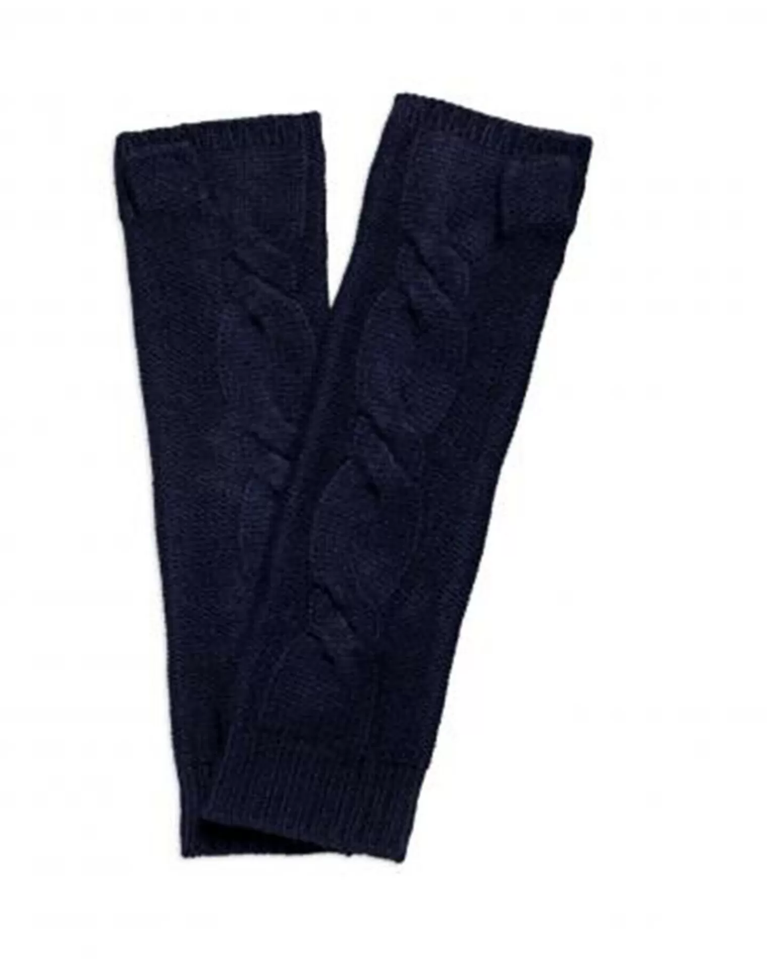 Kujten Gloves & Mittens>Plain Twisted Cashmere Mittens Bleu Marine