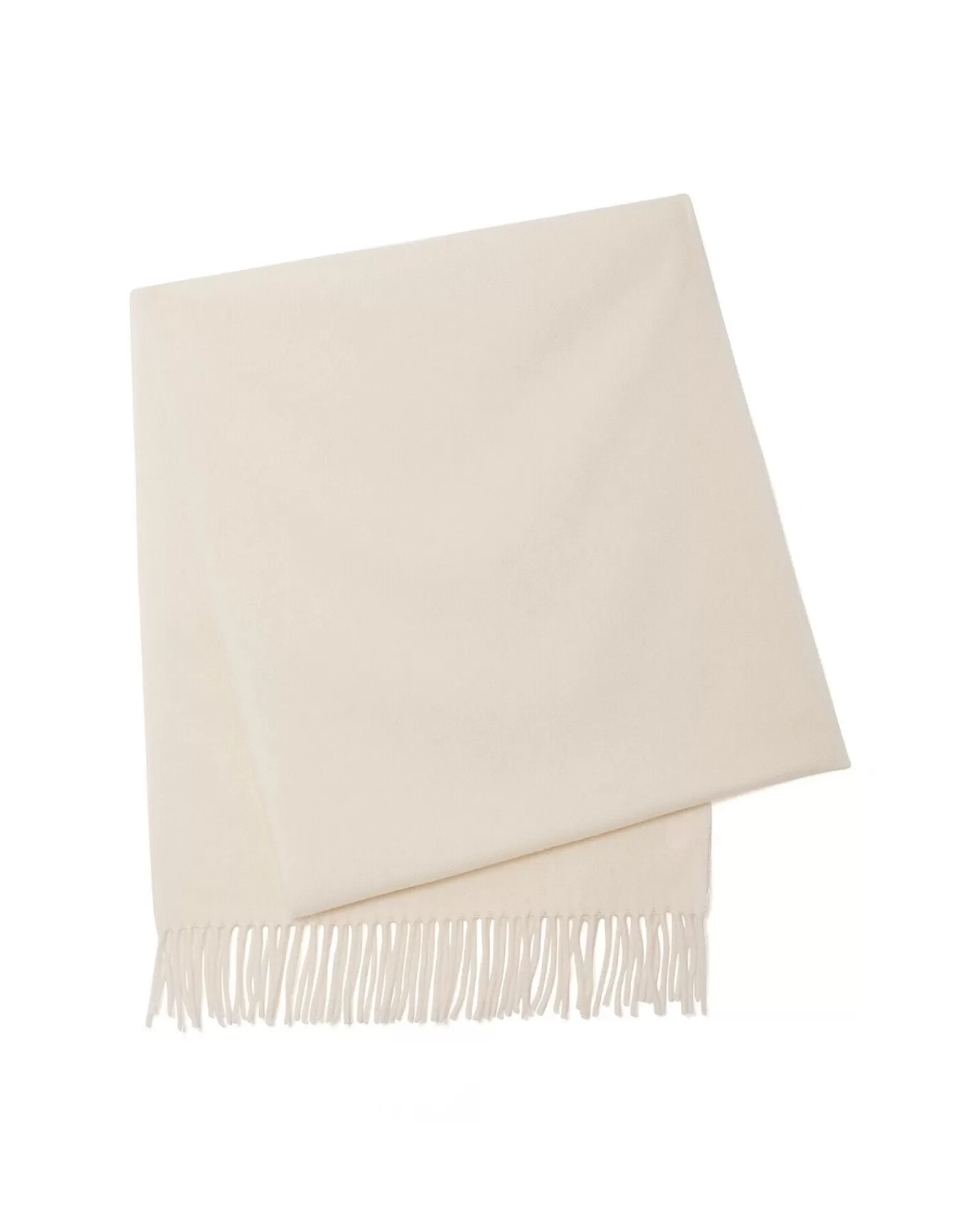 Kujten Scarves & Snoods>Plain Woven Cashmere Scarf Blanc