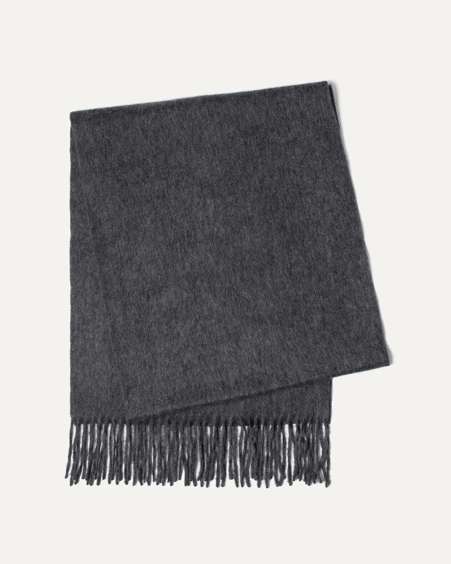 Kujten Scarves & Snoods>Plain Woven Cashmere Scarf Gris Flanelle