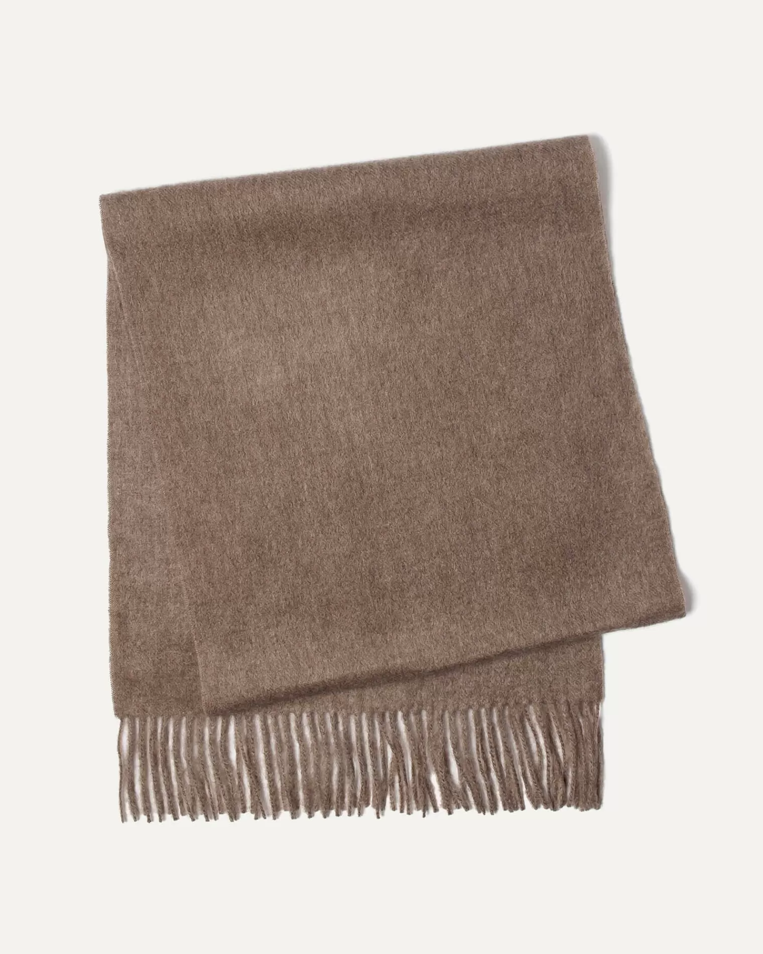 Kujten Scarves & Snoods>Plain Woven Cashmere Scarf Beige Taupe