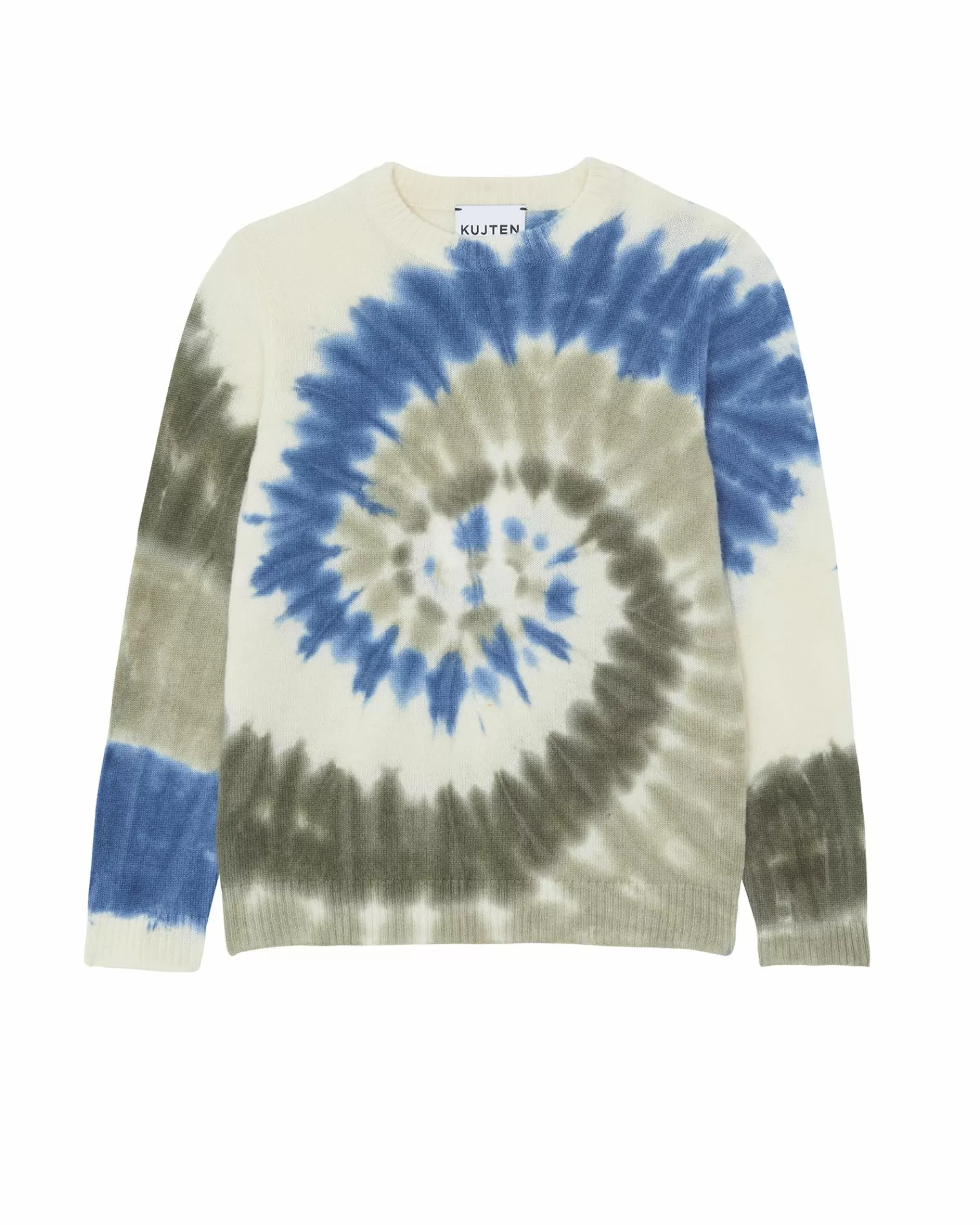 Kujten Sweaters>Rainbow Tie & Dye Cashmere Round Neck Sweater, 2-Threads Jeans