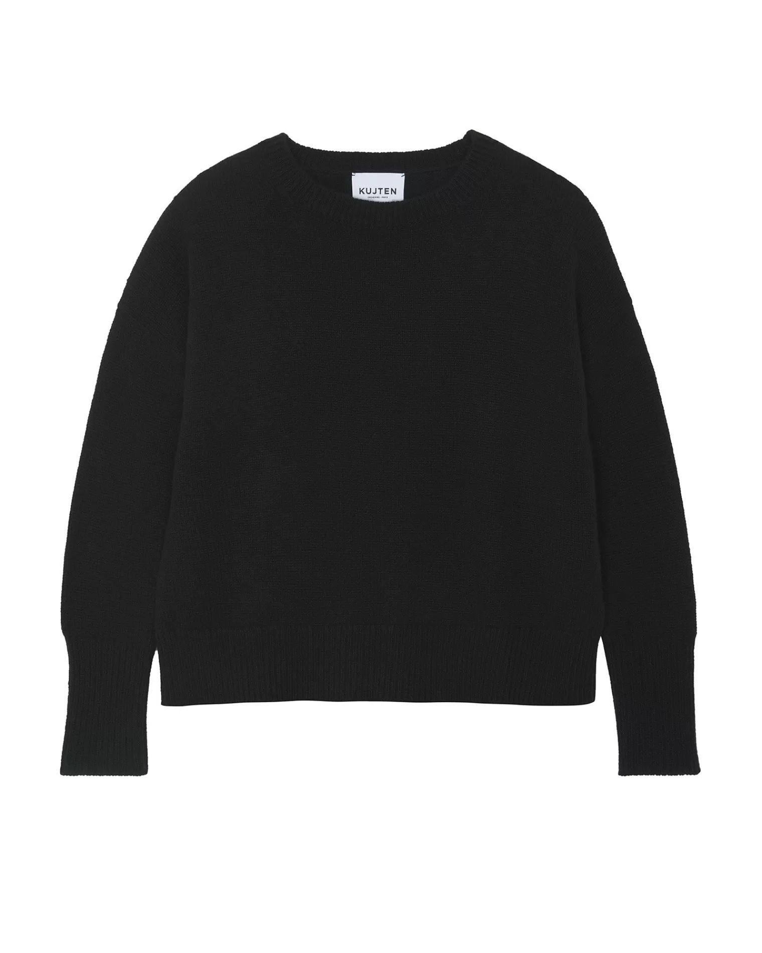 Kujten Sweaters & Sweatshirts>Round Neck Cashmere Sweater Noir