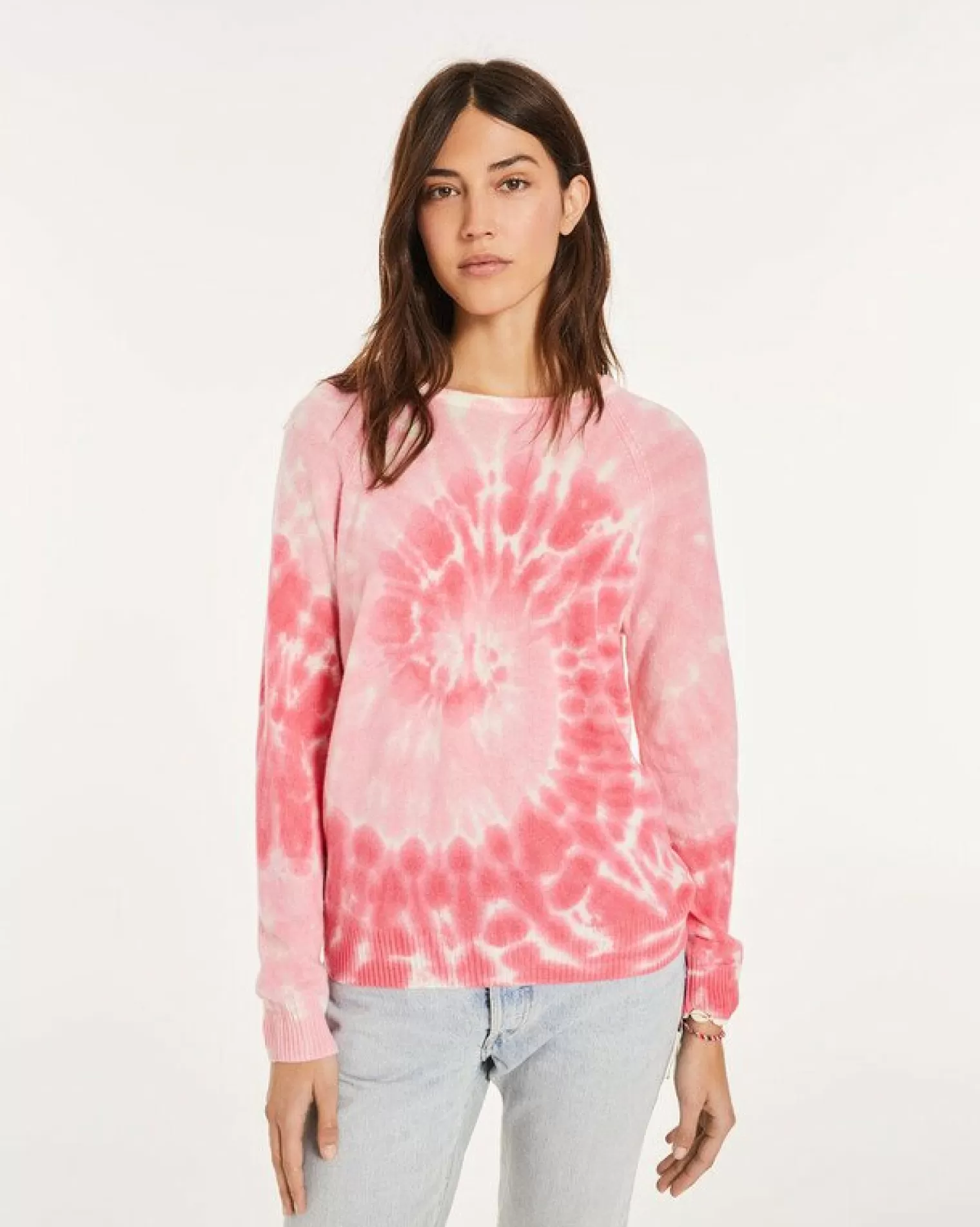 Kujten Sweaters & Sweatshirts>Round Neck Cashmere Sweater Rose Fluo